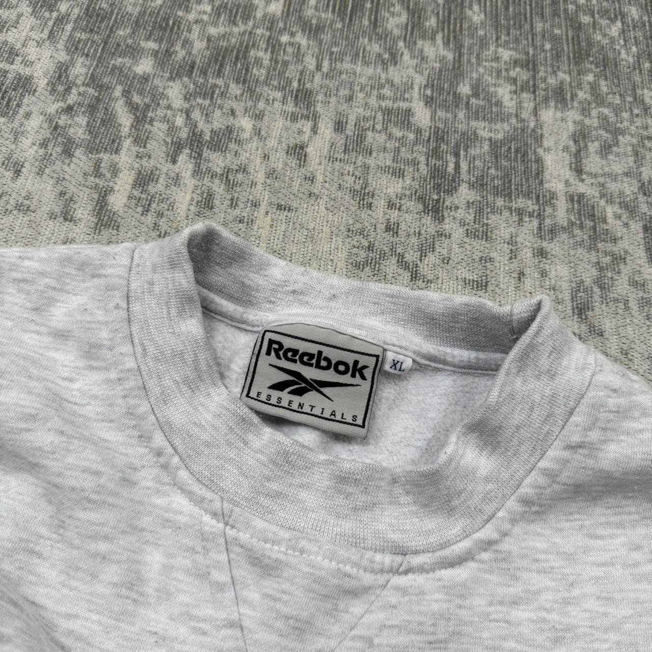Vintage 90s Reebok Small Logo Sweatshirt Grey (XL)