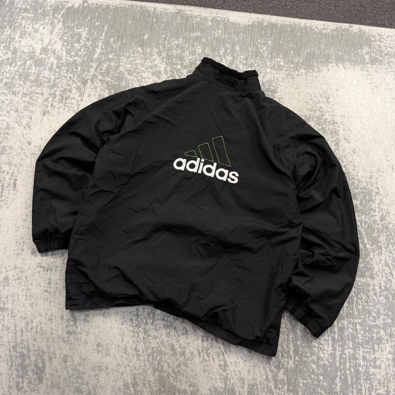 Vintage 90s Adidas Windbreaker Jacket Black (L)