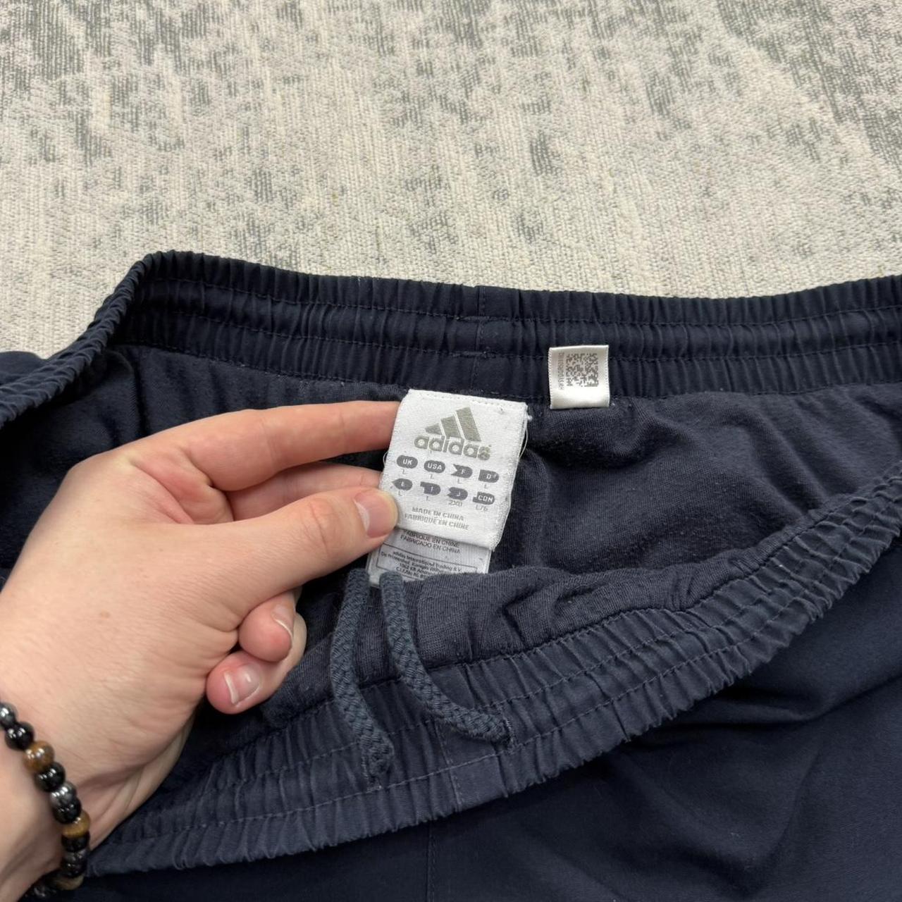 Vintage Y2K Adidas Baggy Tracksuit Bottoms Navy / Blue (L)
