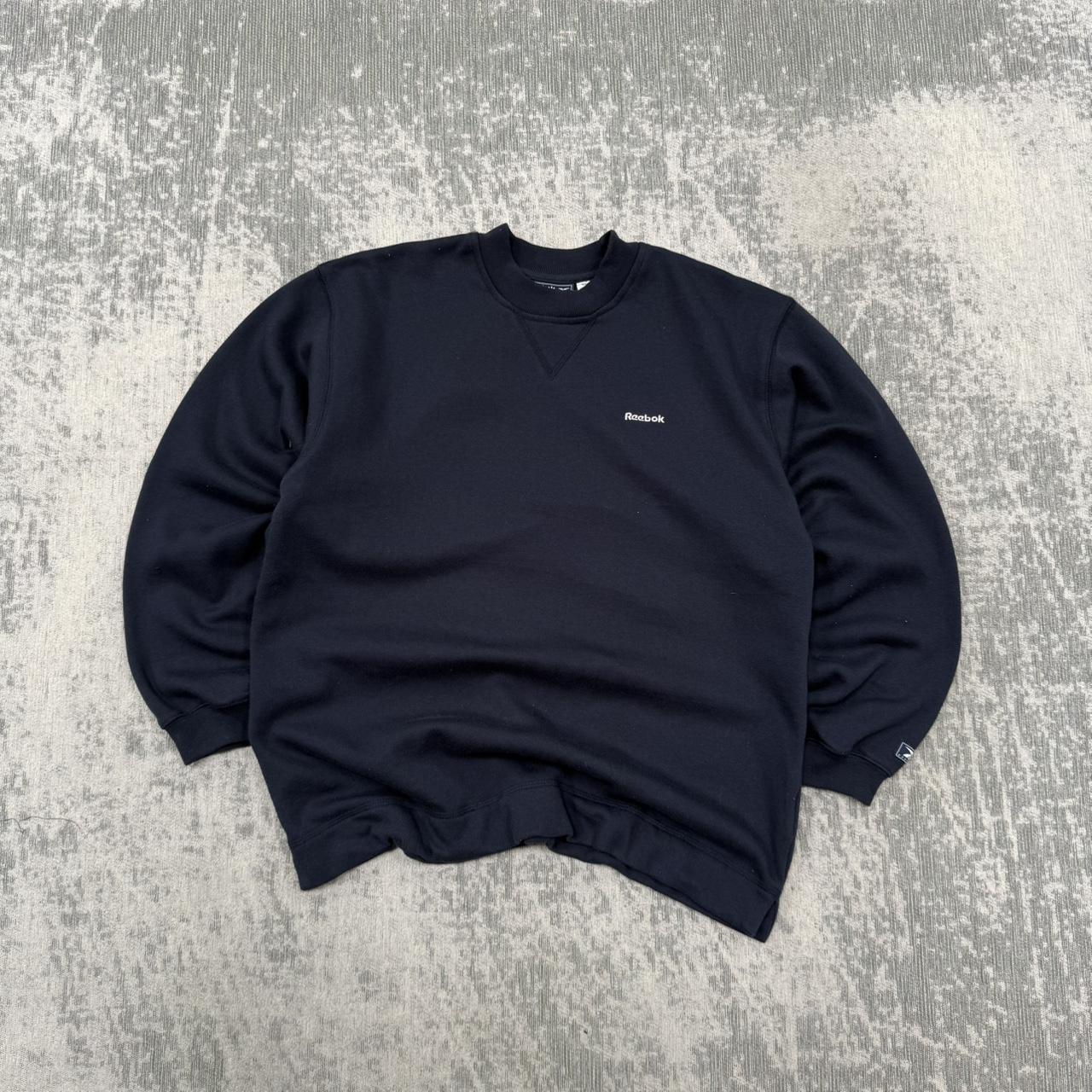 Vintage 00s Reebok Small Logo Sweatshirt Navy (Womens M)