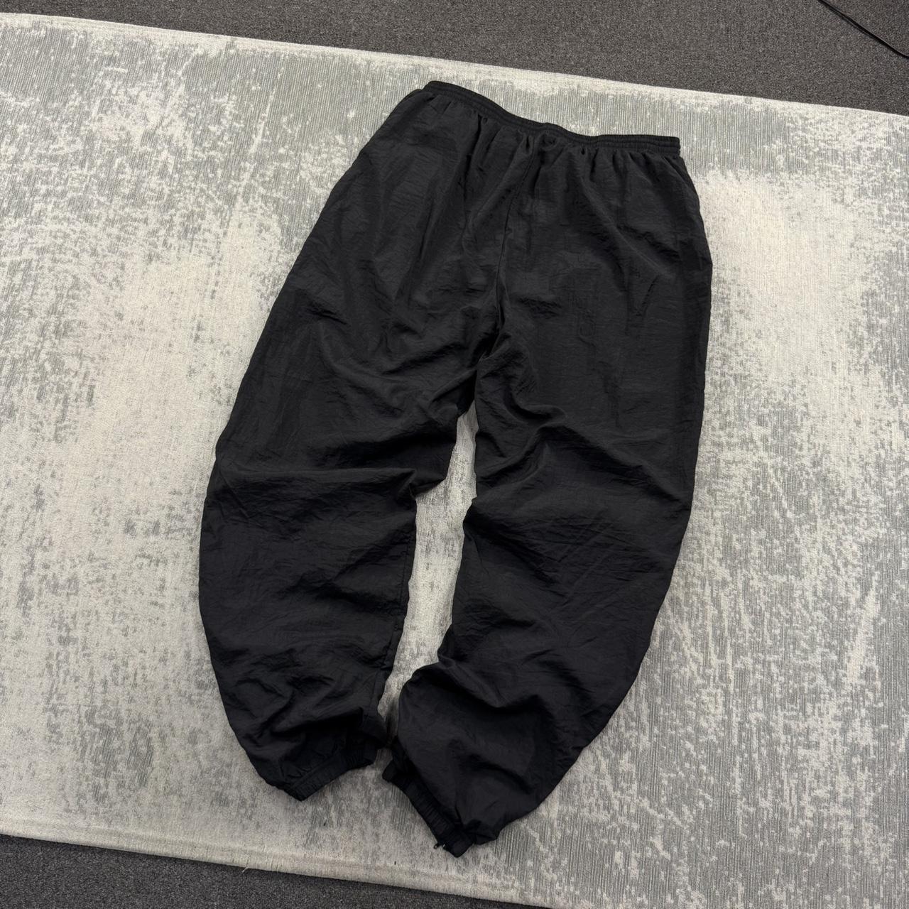Vintage 00s Reebok Baggy Tracksuit Bottoms Black (XXL)
