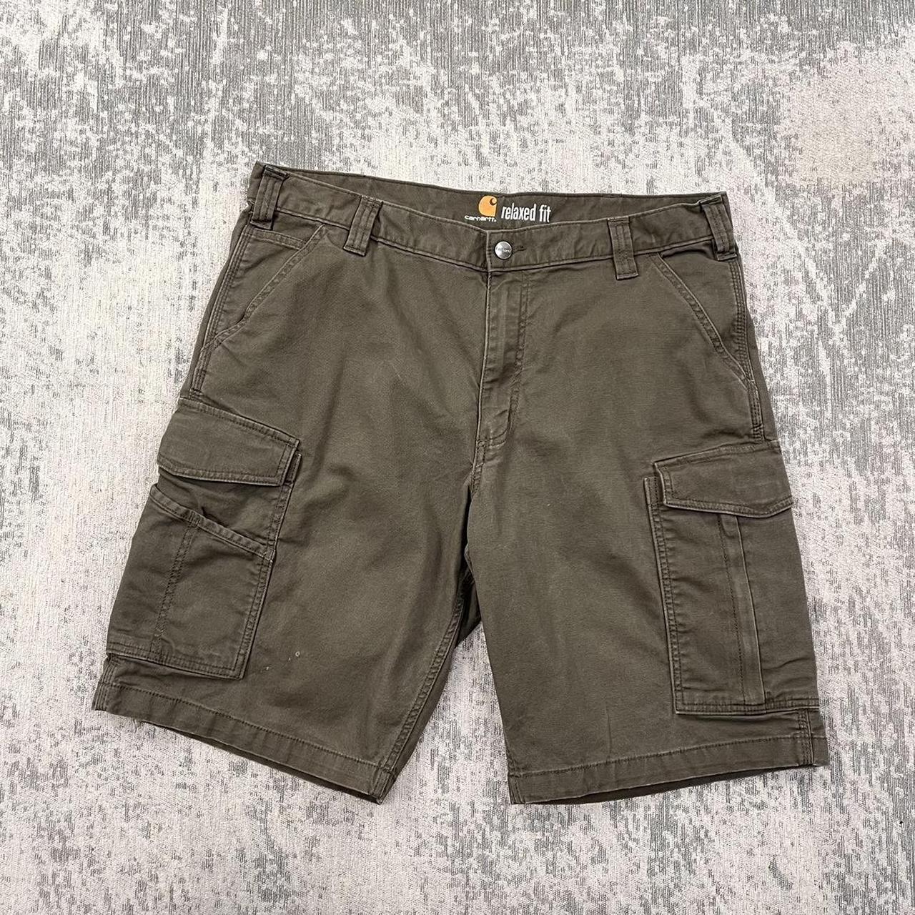 Vintage Carhartt Baggy Cargo Jorts Khaki (38)