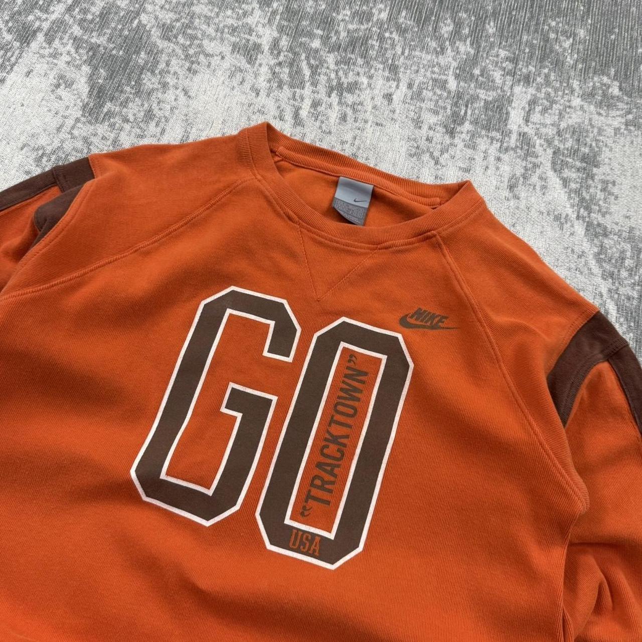 Vintage 00s Nike Graphic Lightweight Sweatshirt Orange (M)