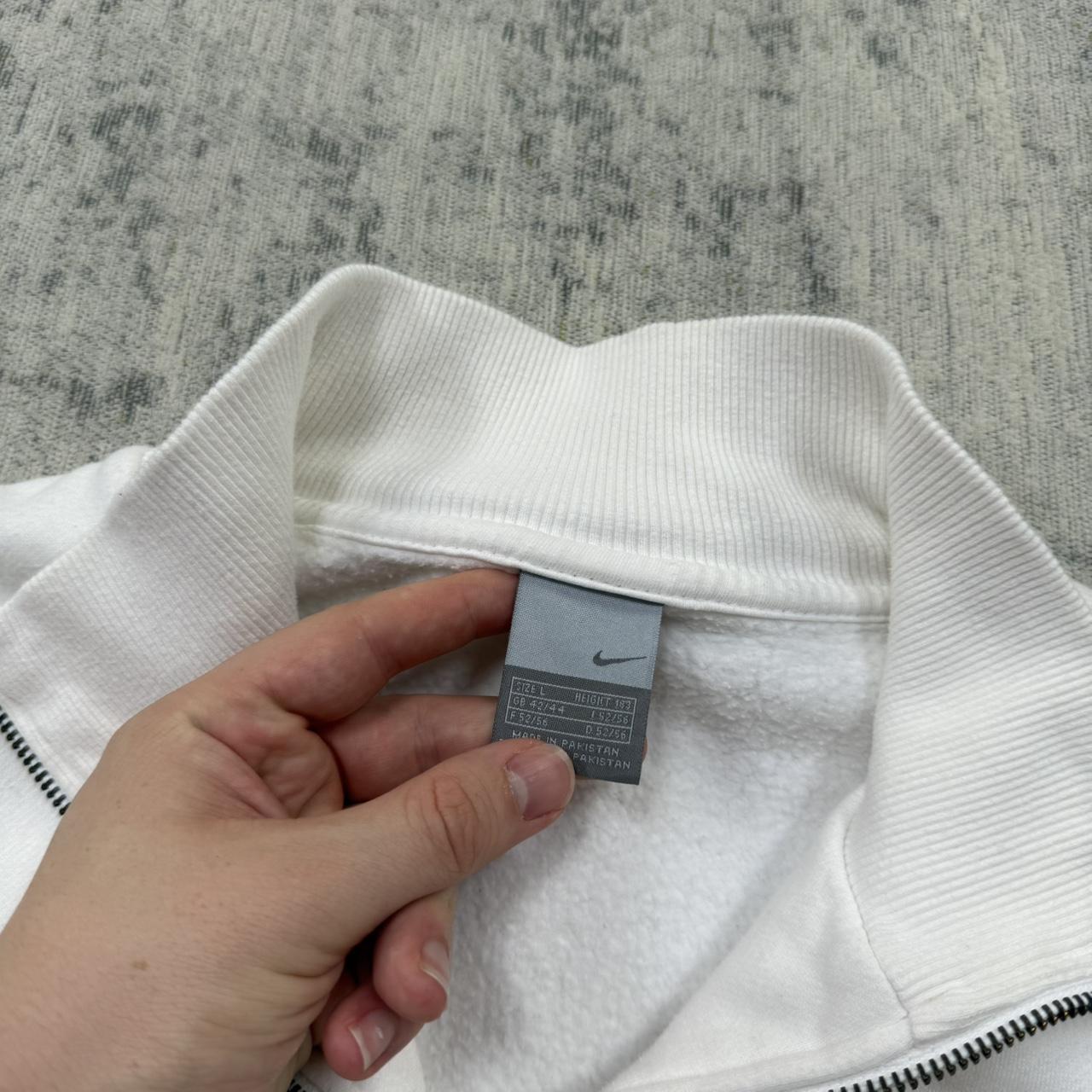 Vintage 00s Nike Zip Up Sweatshirt White (L)