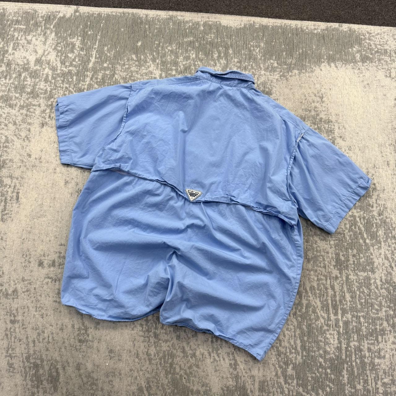 Vintage 00s Columbia Short Sleeve Utility Shirt Blue (L)
