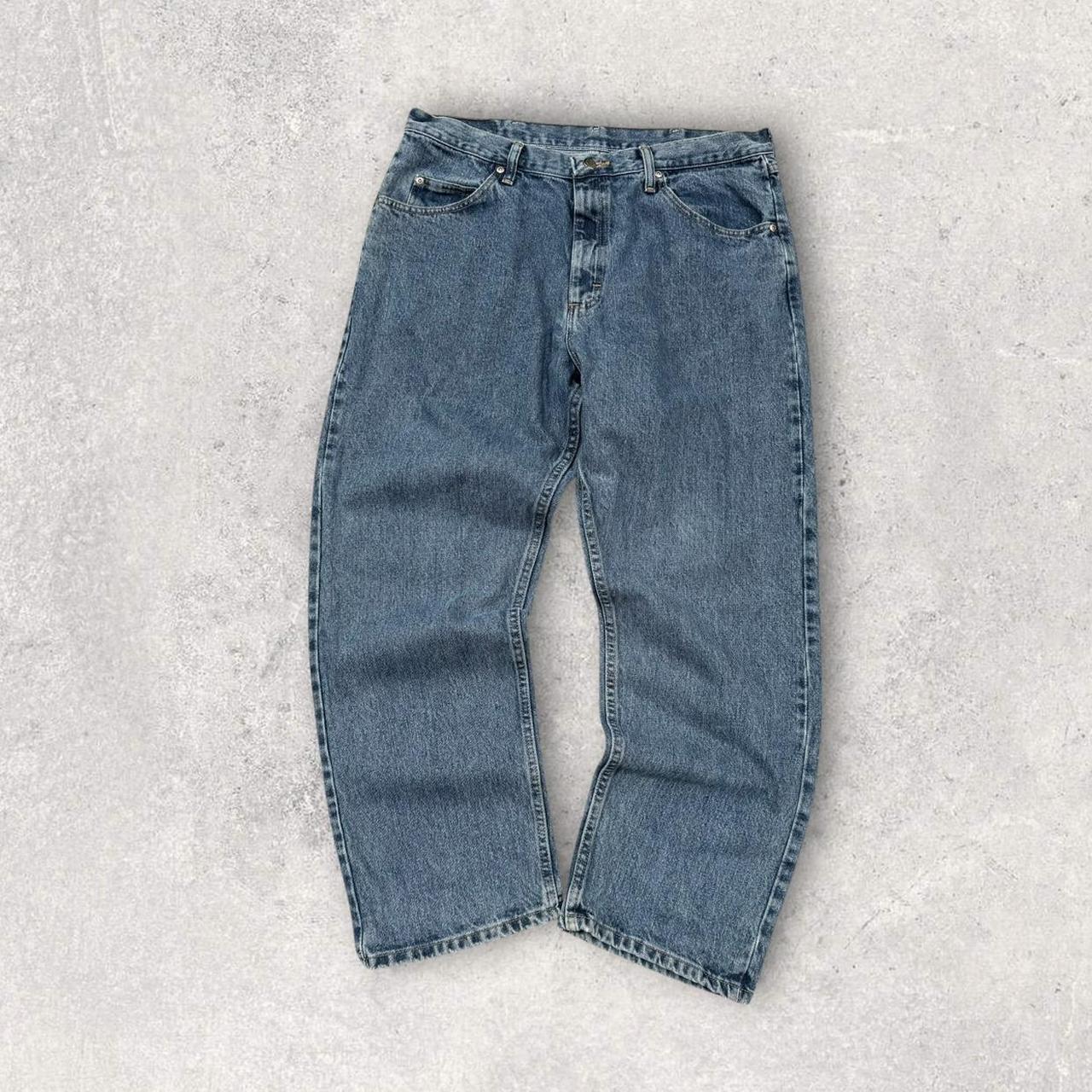 Vintage 00s Wrangler Baggy Jeans Blue (36x29)