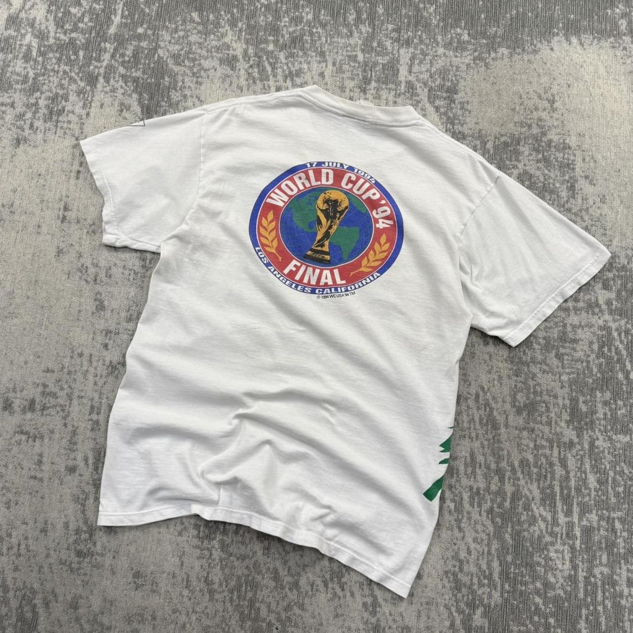 Vintage 1994 World Cup Champions Brazil Graphic T Shirt White (S)