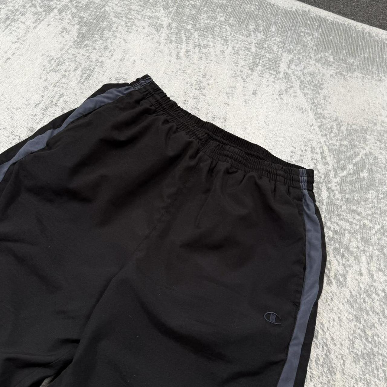Vintage Y2K Champion Baggy Tracksuit Bottoms Black (M)