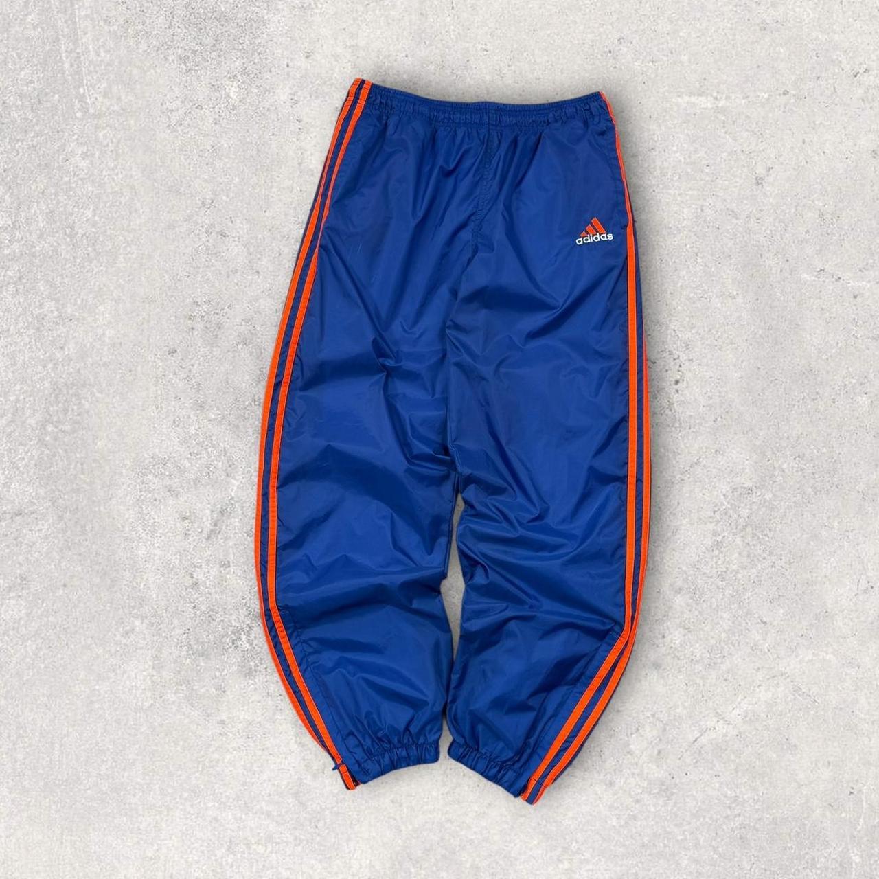 Vintage 90s Adidas Baggy Tracksuit Bottoms Blue (S)