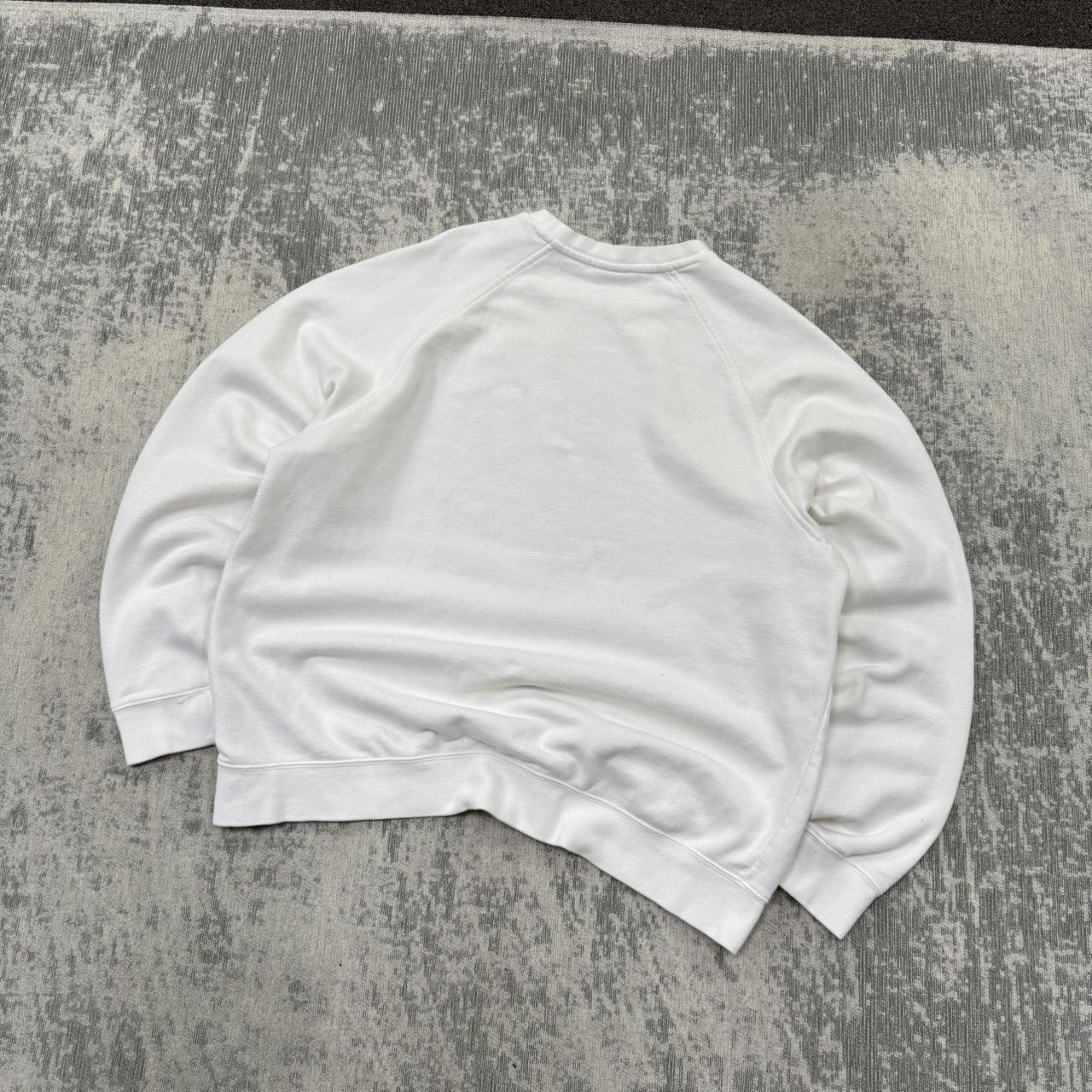 Vintage Y2K Nike Small Swoosh Logo Sweatshirt White (L)