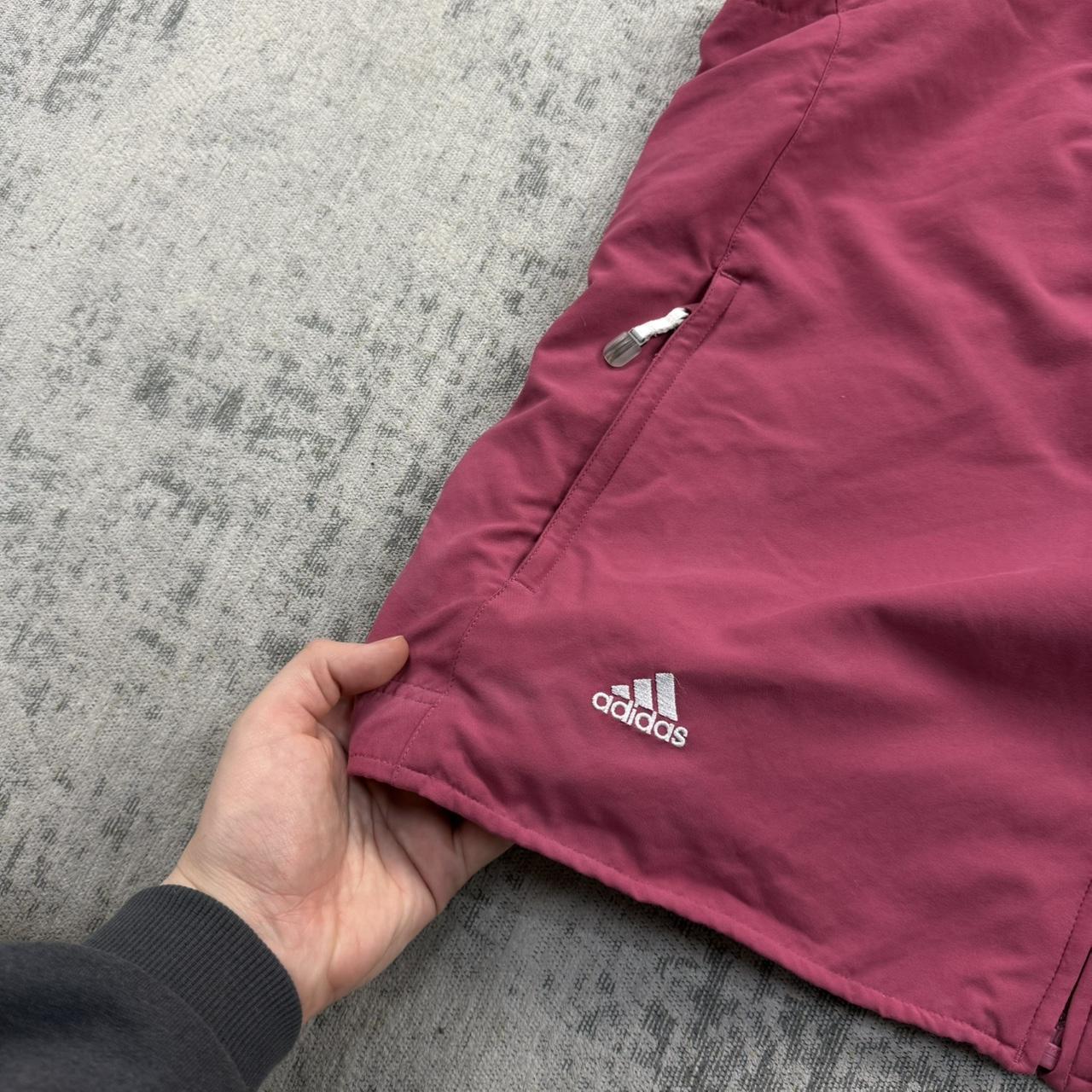 Vintage Y2K Adidas Windbreaker Gilet Pink (Womens XL)