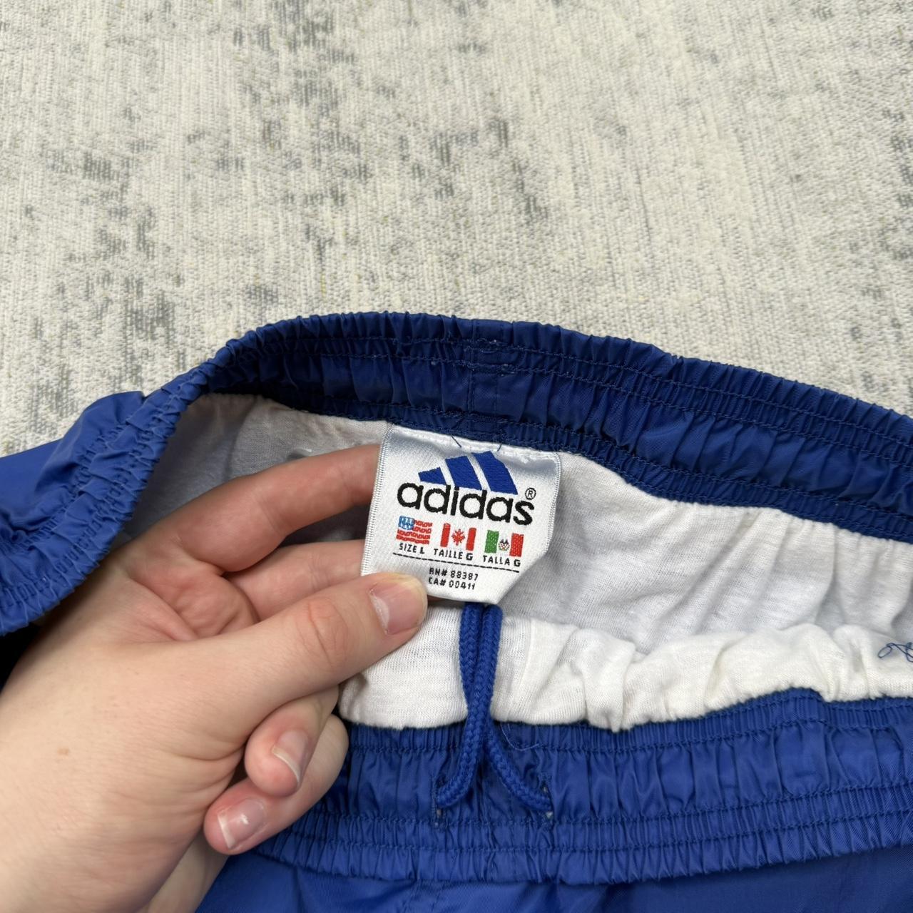 Vintage 90s Adidas Baggy Tracksuit Bottoms Blue (S)
