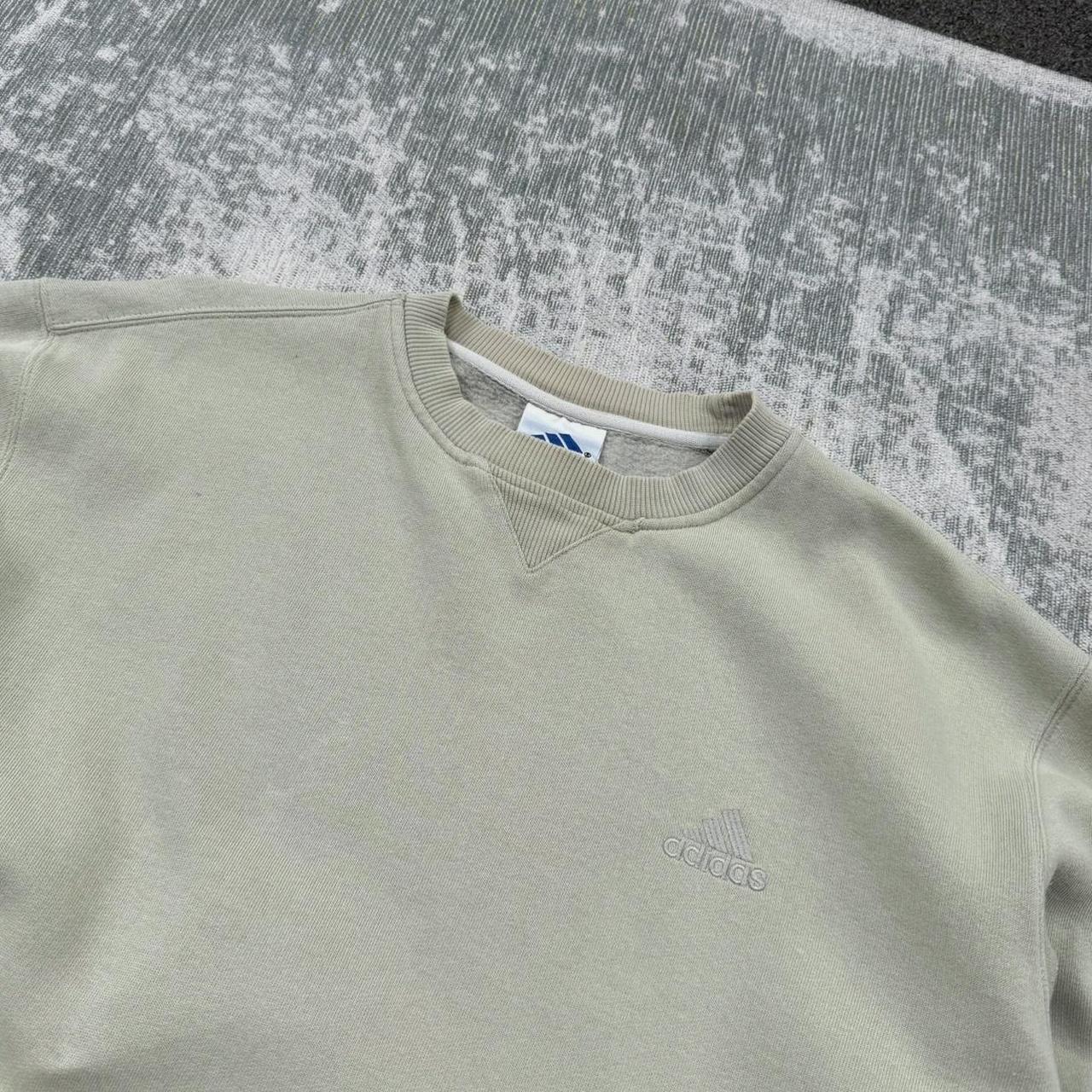Vintage 90s Adidas Small Logo Sweatshirt Pastel Green (M)