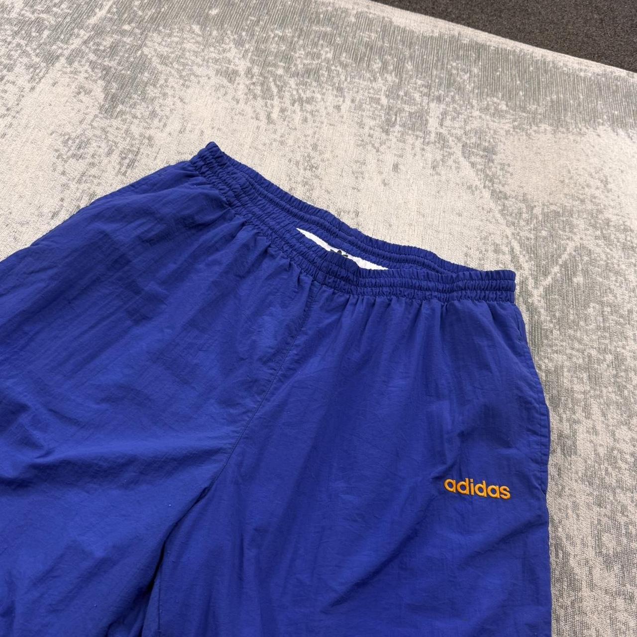 Vintage 90s Adidas Baggy Tracksuit Bottoms Blue (L)