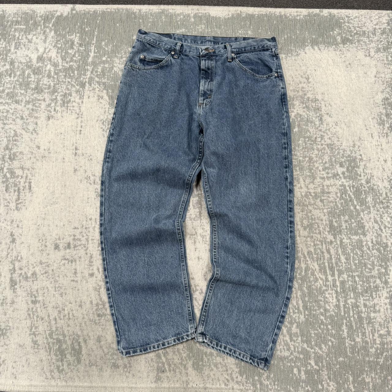 Vintage 00s Wrangler Baggy Jeans Blue (36x29)