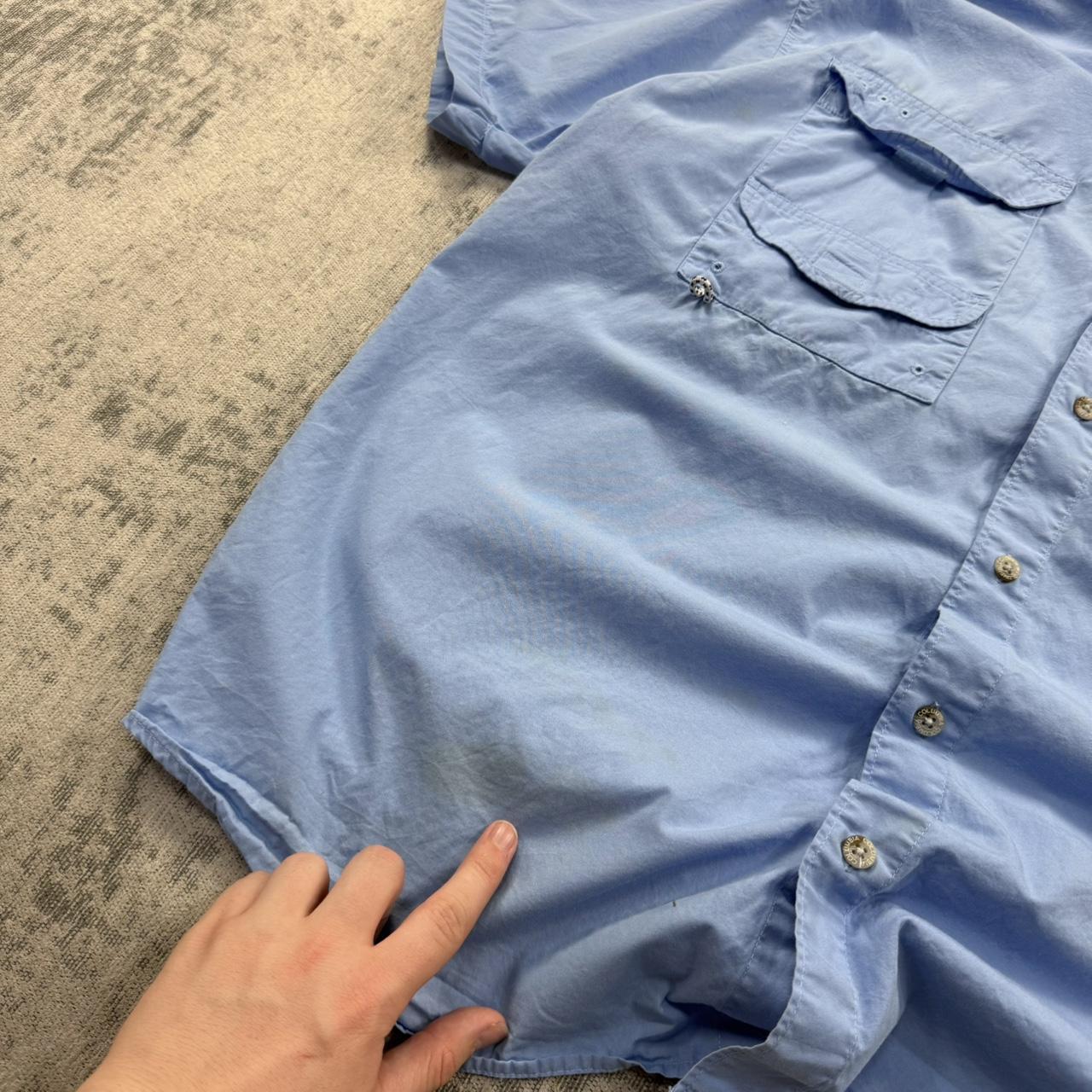 Vintage 00s Columbia Short Sleeve Utility Shirt Blue (L)