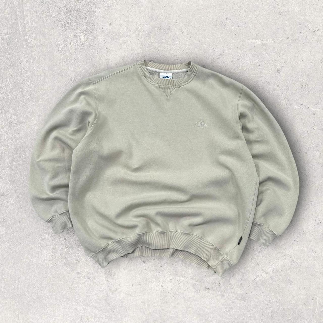 Vintage 90s Adidas Small Logo Sweatshirt Pastel Green (M)