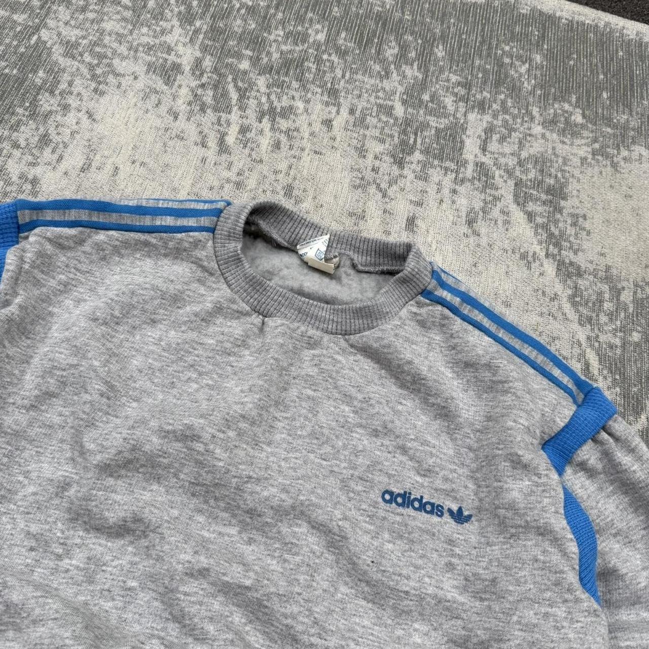 Vintage 90s Adidas Sweatshirt Grey (Womens S)