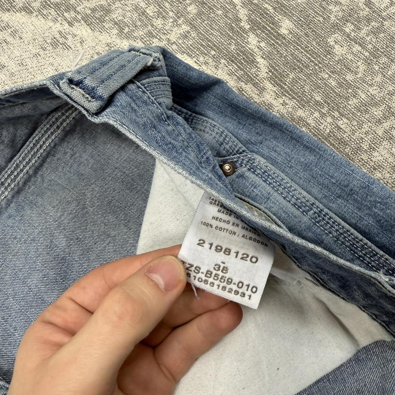 Vintage 00s Lee Baggy Carpenter Jorts Blue (38)