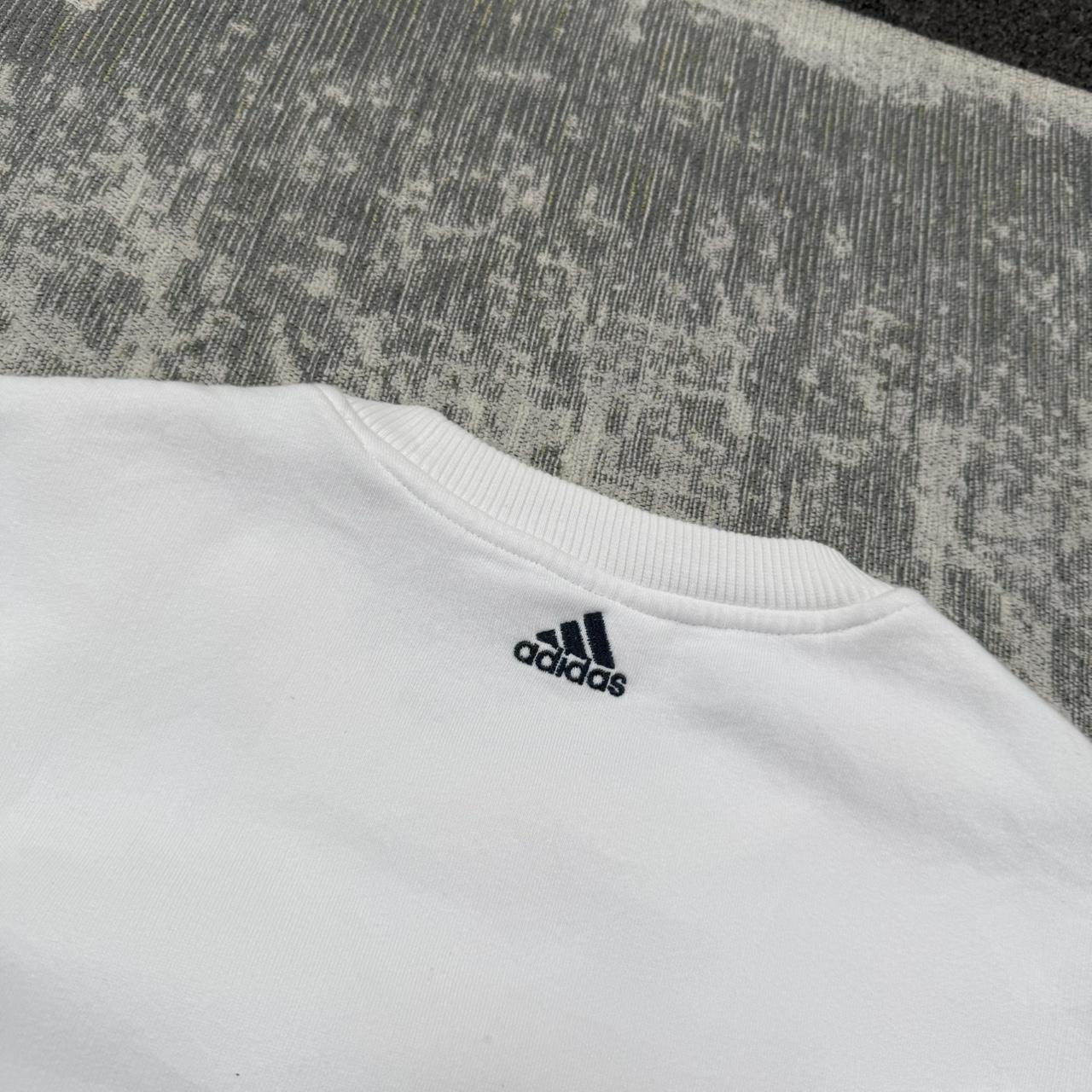 Vintage Y2K Adidas Spell Out Sweatshirt White (M)