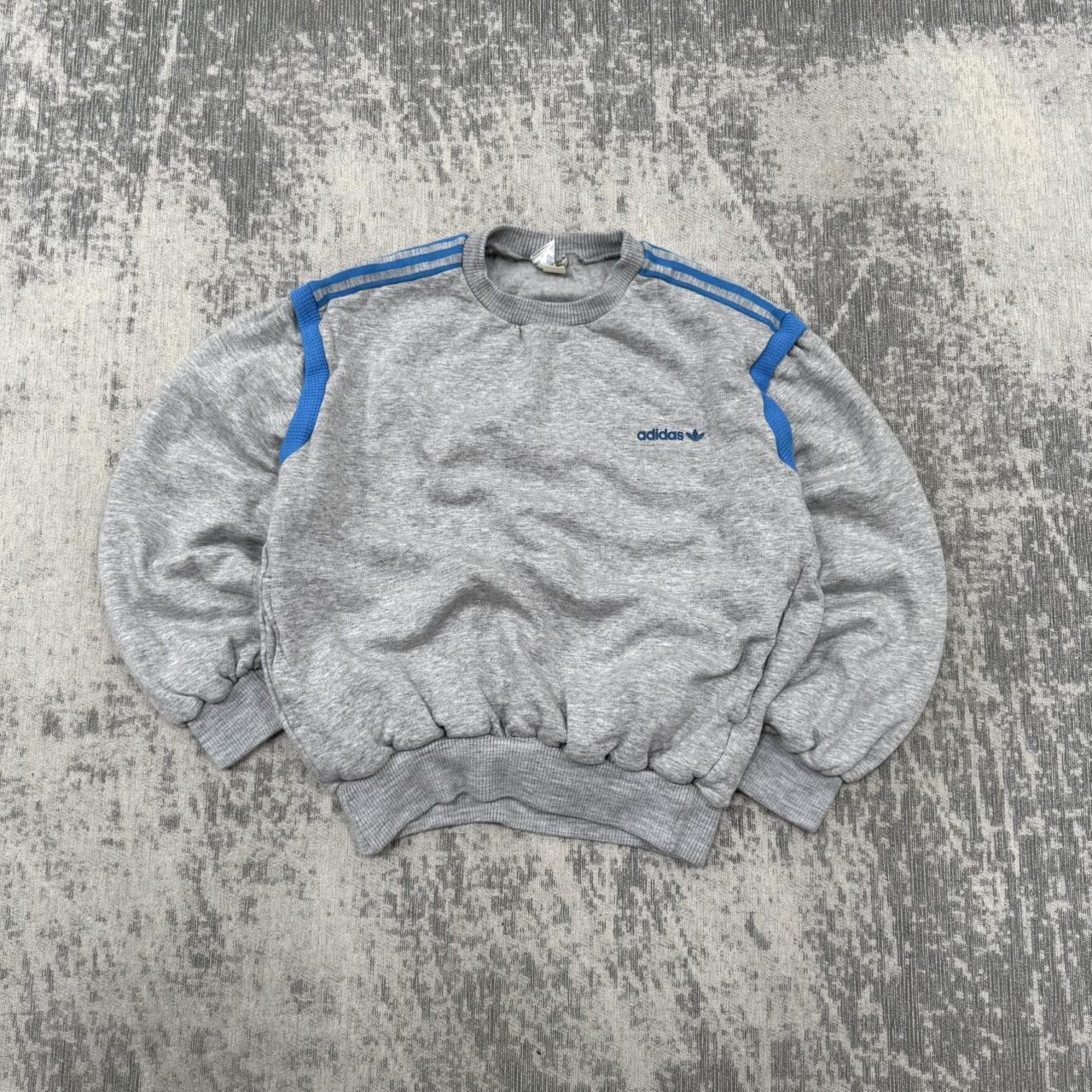 Vintage 90s Adidas Sweatshirt Grey (Womens S)