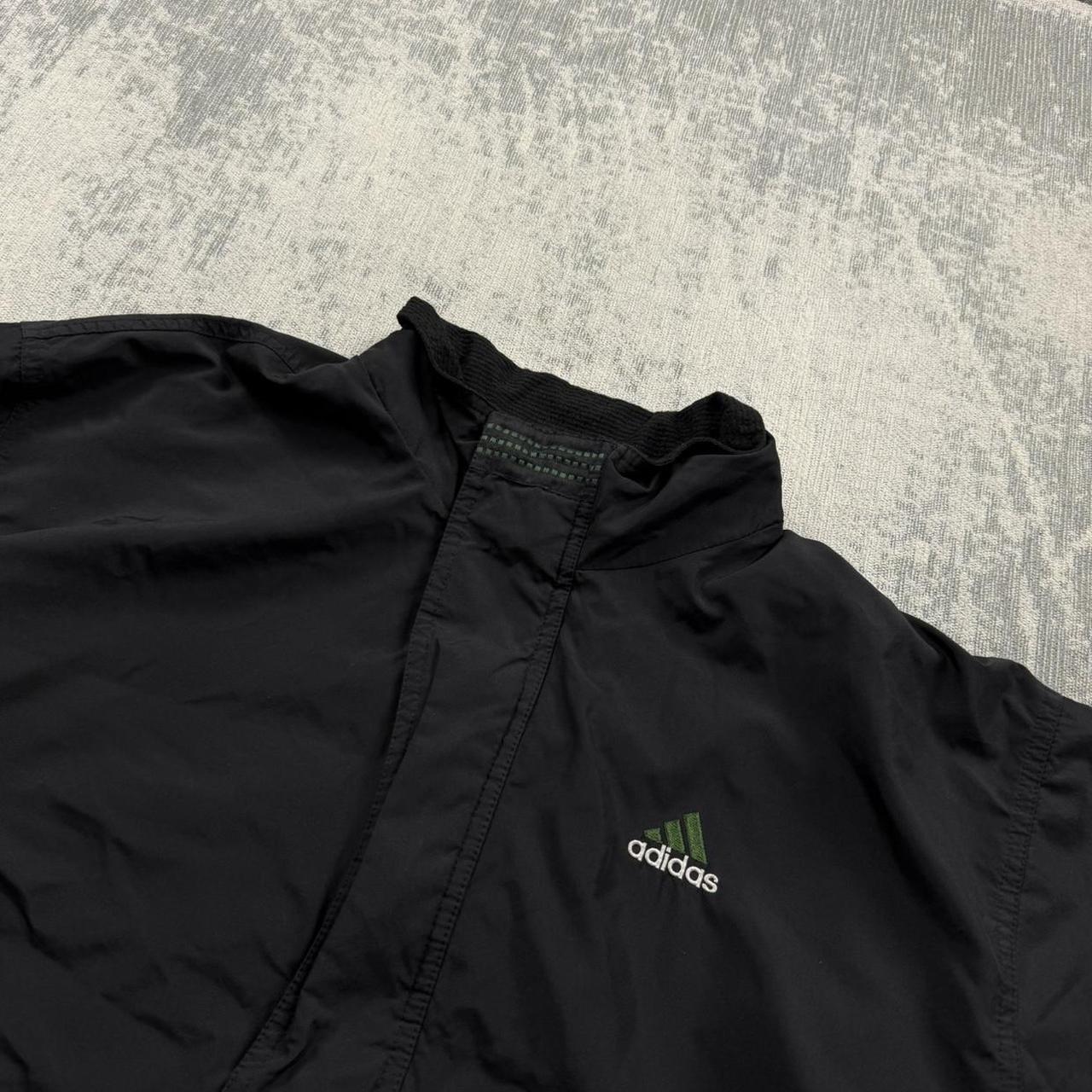 Vintage 90s Adidas Windbreaker Jacket Black (L)