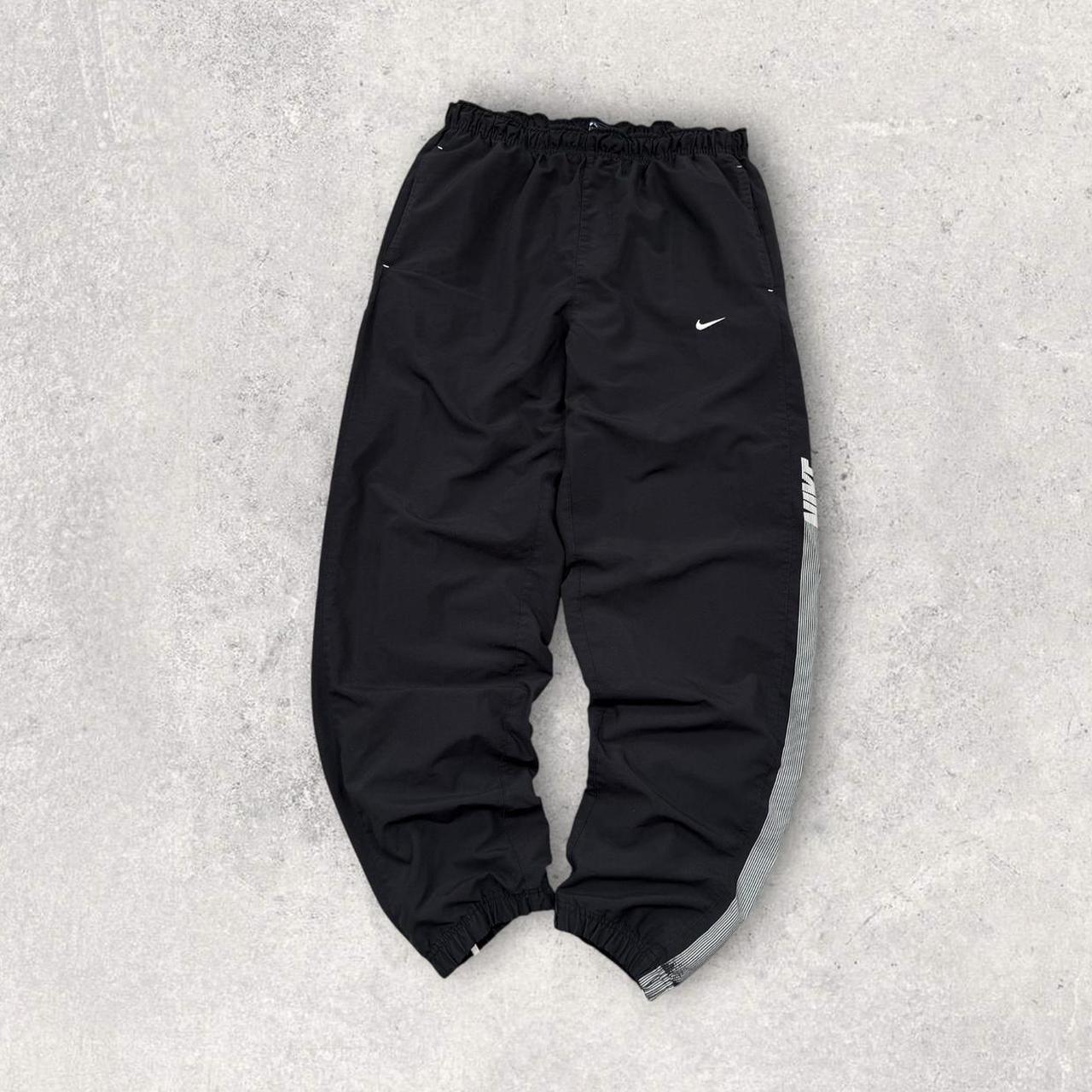 Vintage Y2K Nike Baggy Tracksuit Bottoms Black (L)