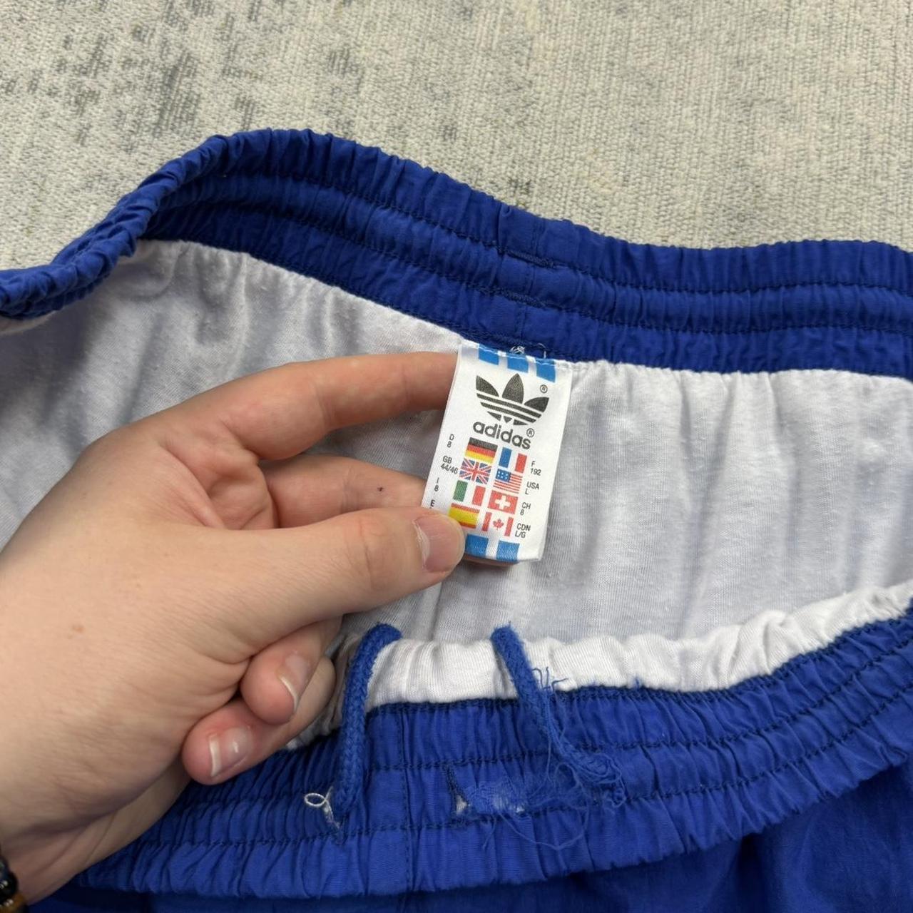 Vintage 90s Adidas Baggy Tracksuit Bottoms Blue (L)