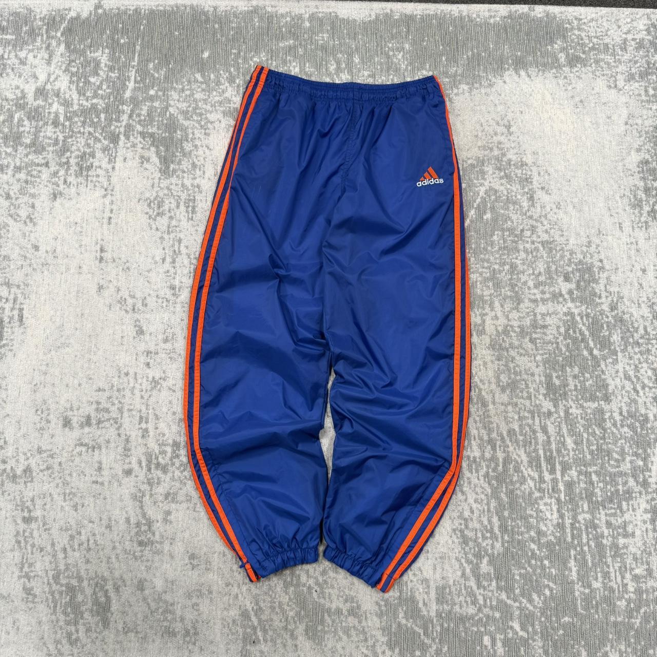 Vintage 90s Adidas Baggy Tracksuit Bottoms Blue (S)