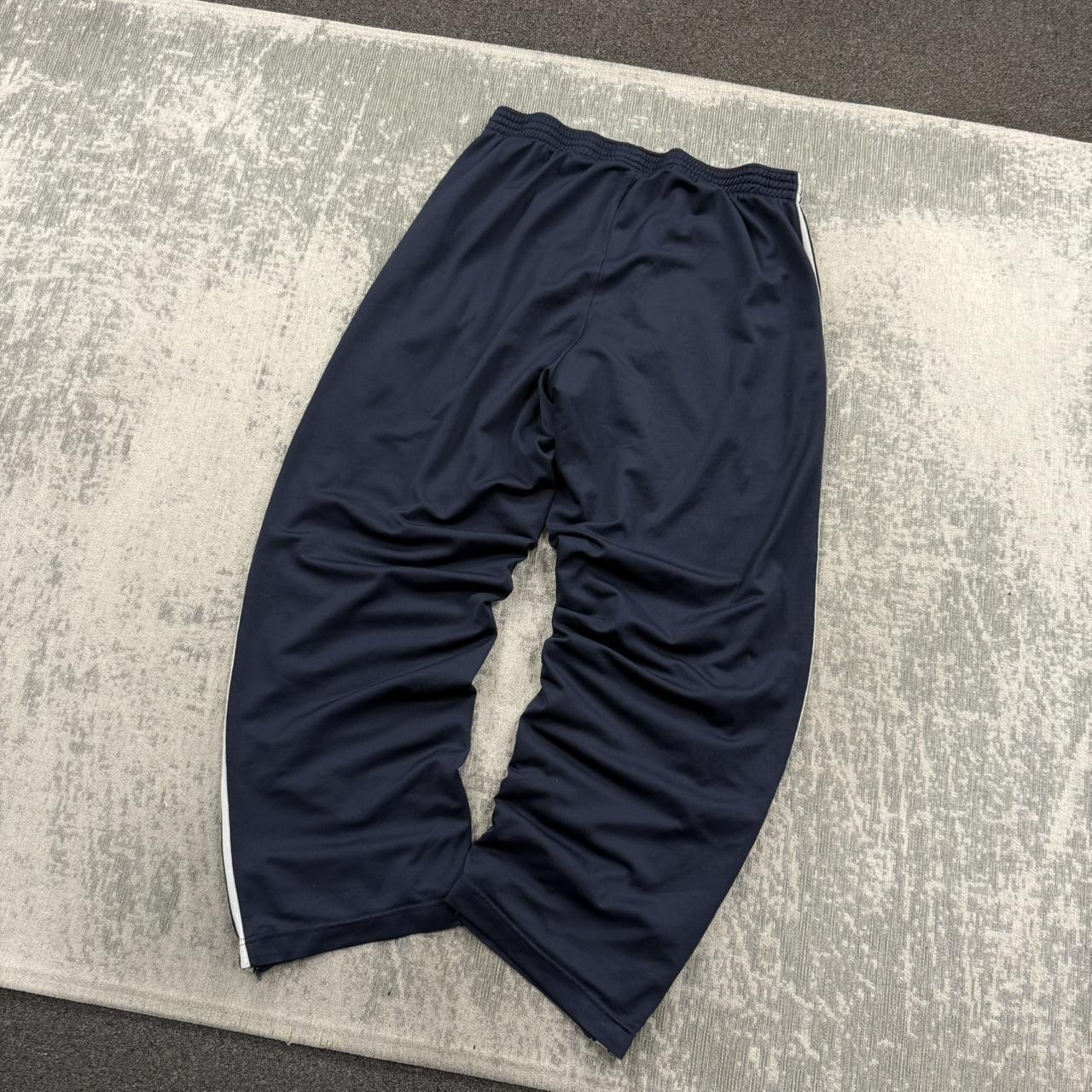 Vintage Y2K Nike Basketball Baggy Wide Leg Tracksuit Bottoms Navy (XL)