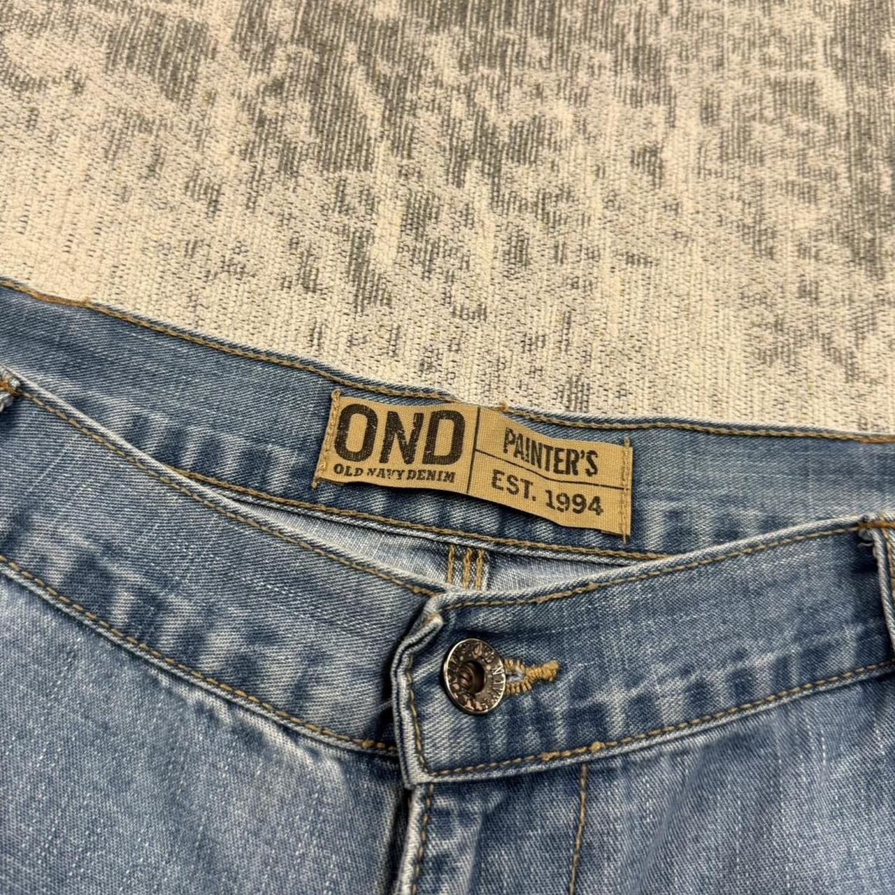 Vintage 00s Old Navy Baggy Carpenter Jorts Light Blue (38)