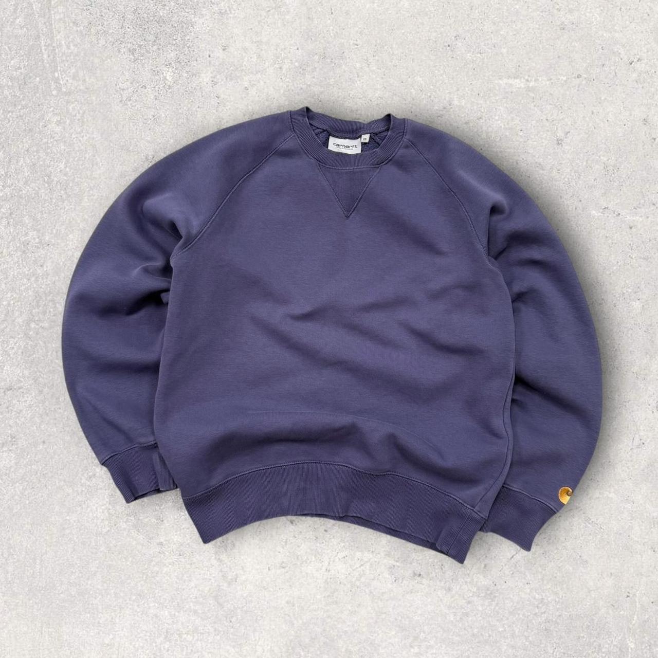 Vintage Carhartt WIP Sweatshirt Purple (Womens S)