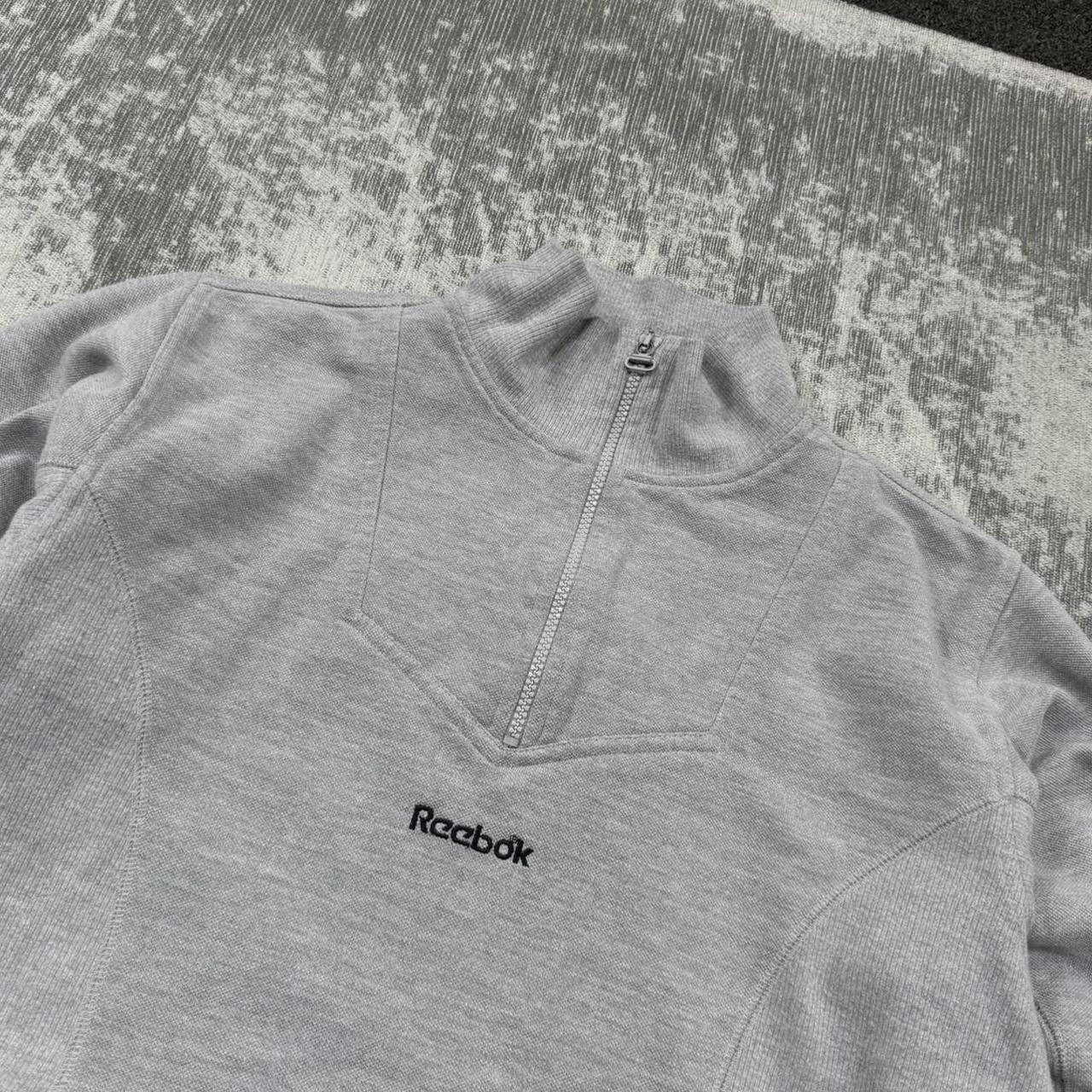 Vintage 00s Reebok Quarter Zip Sweatshirt Grey (M)
