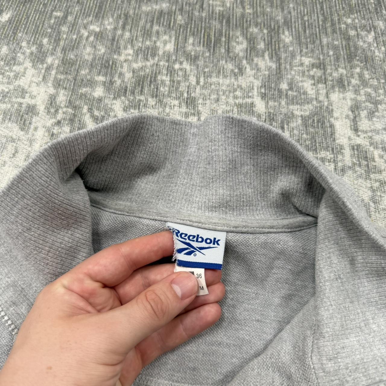 Vintage 00s Reebok Quarter Zip Sweatshirt Grey (M)