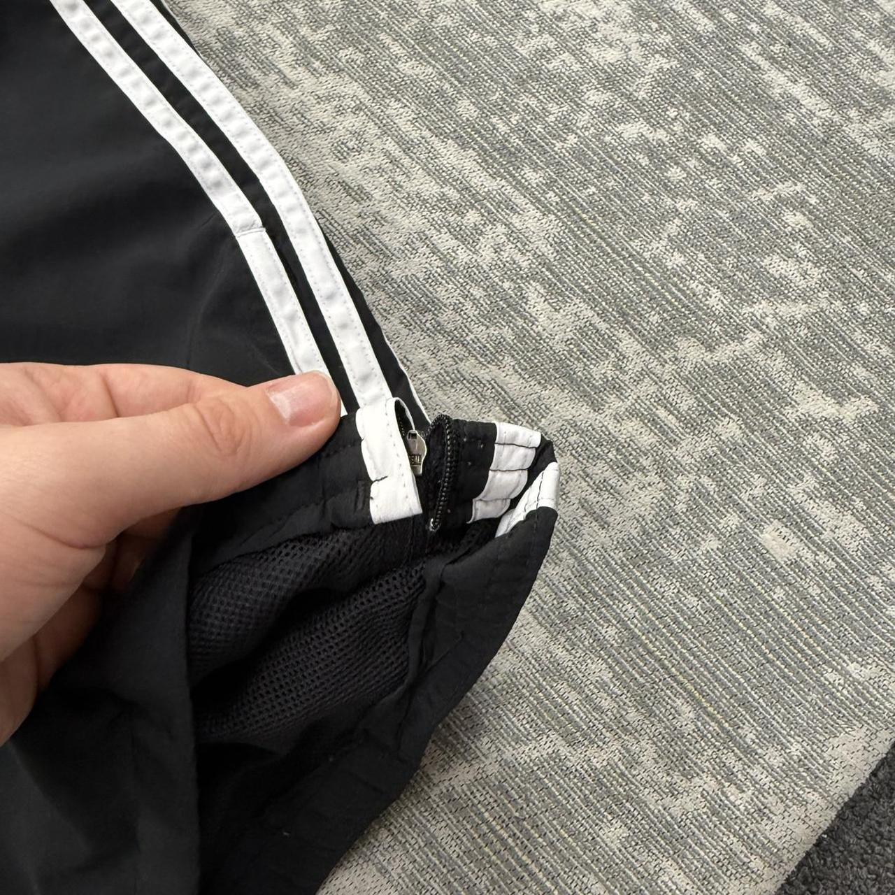 Vintage Y2K Adidas Baggy Tracksuit Bottoms Black (M)