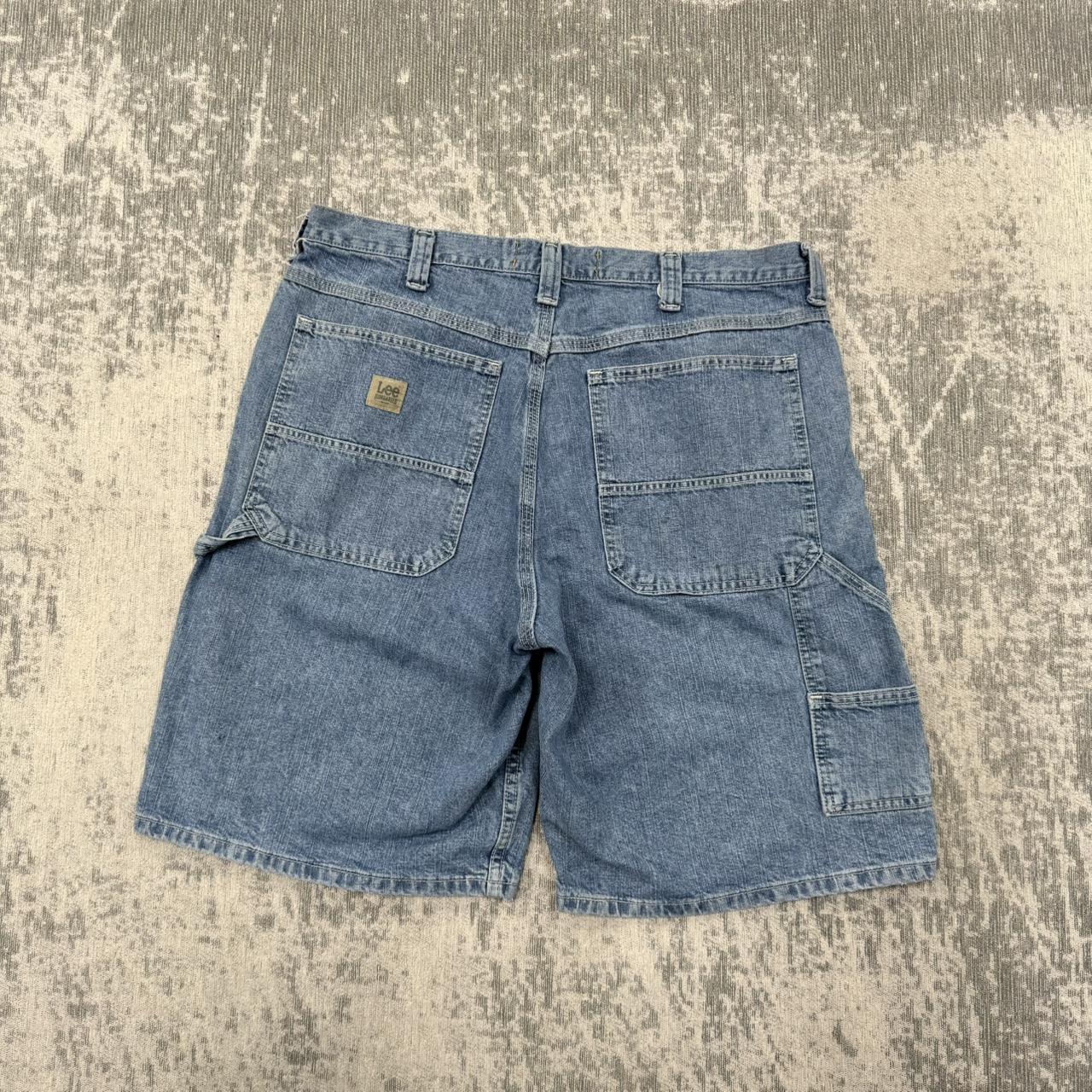 Vintage 00s Lee Baggy Carpenter Jorts Blue (38)