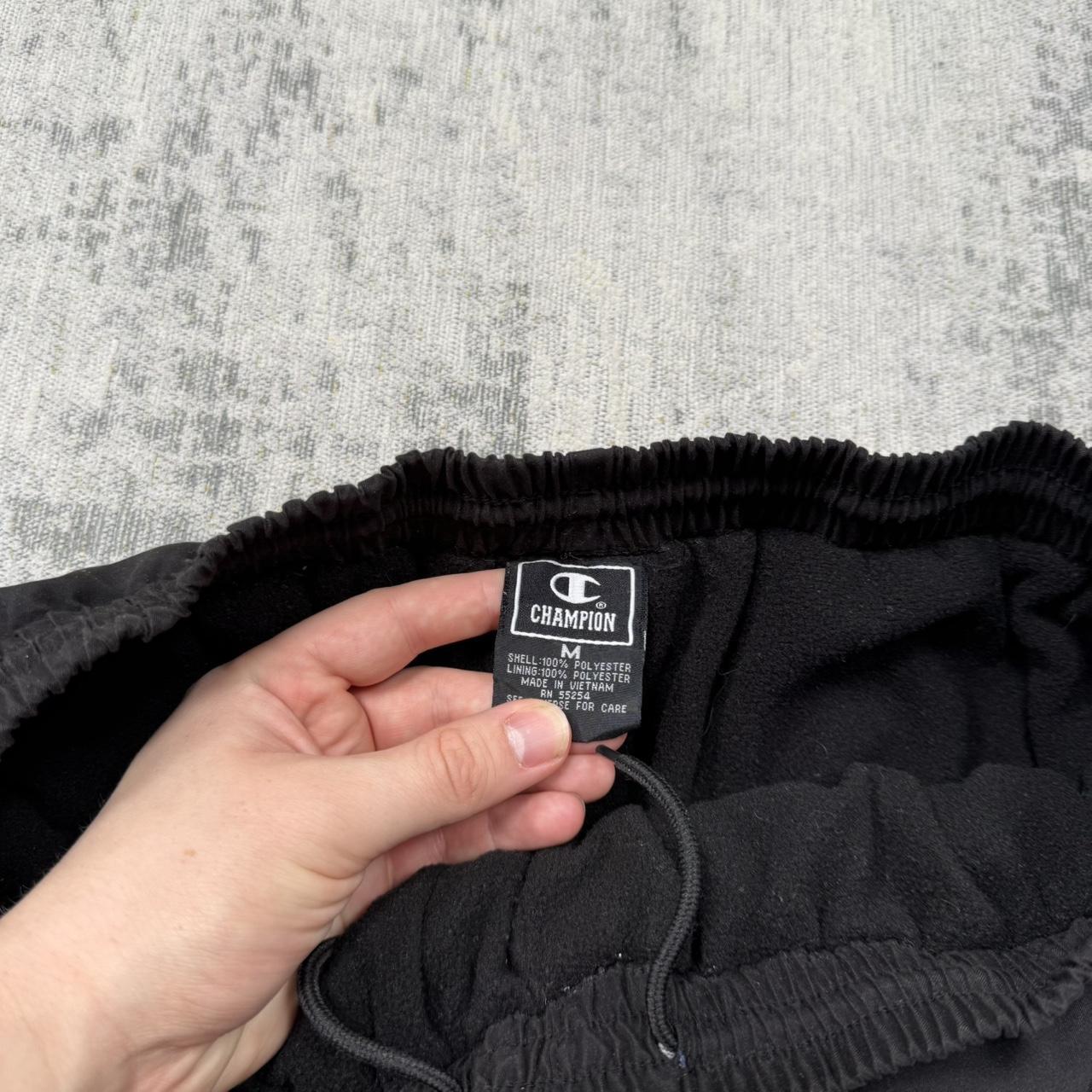 Vintage Y2K Champion Baggy Tracksuit Bottoms Black (M)