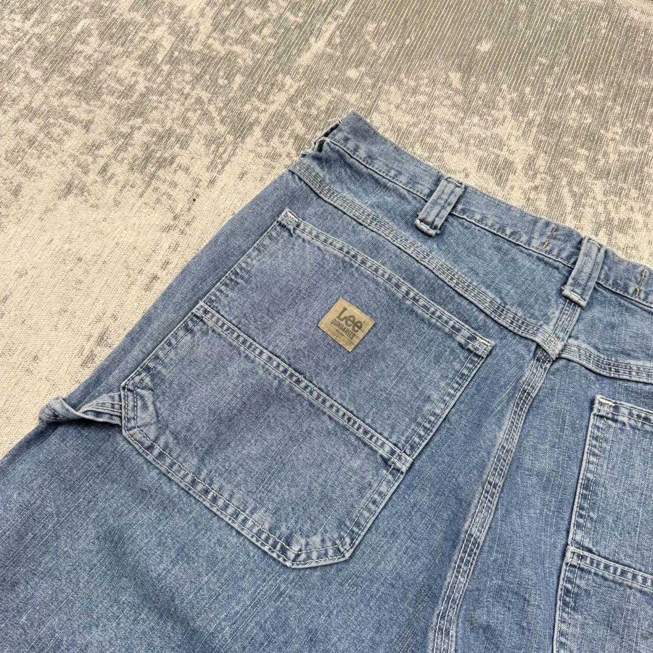 Vintage 00s Lee Baggy Carpenter Jorts Blue (38)