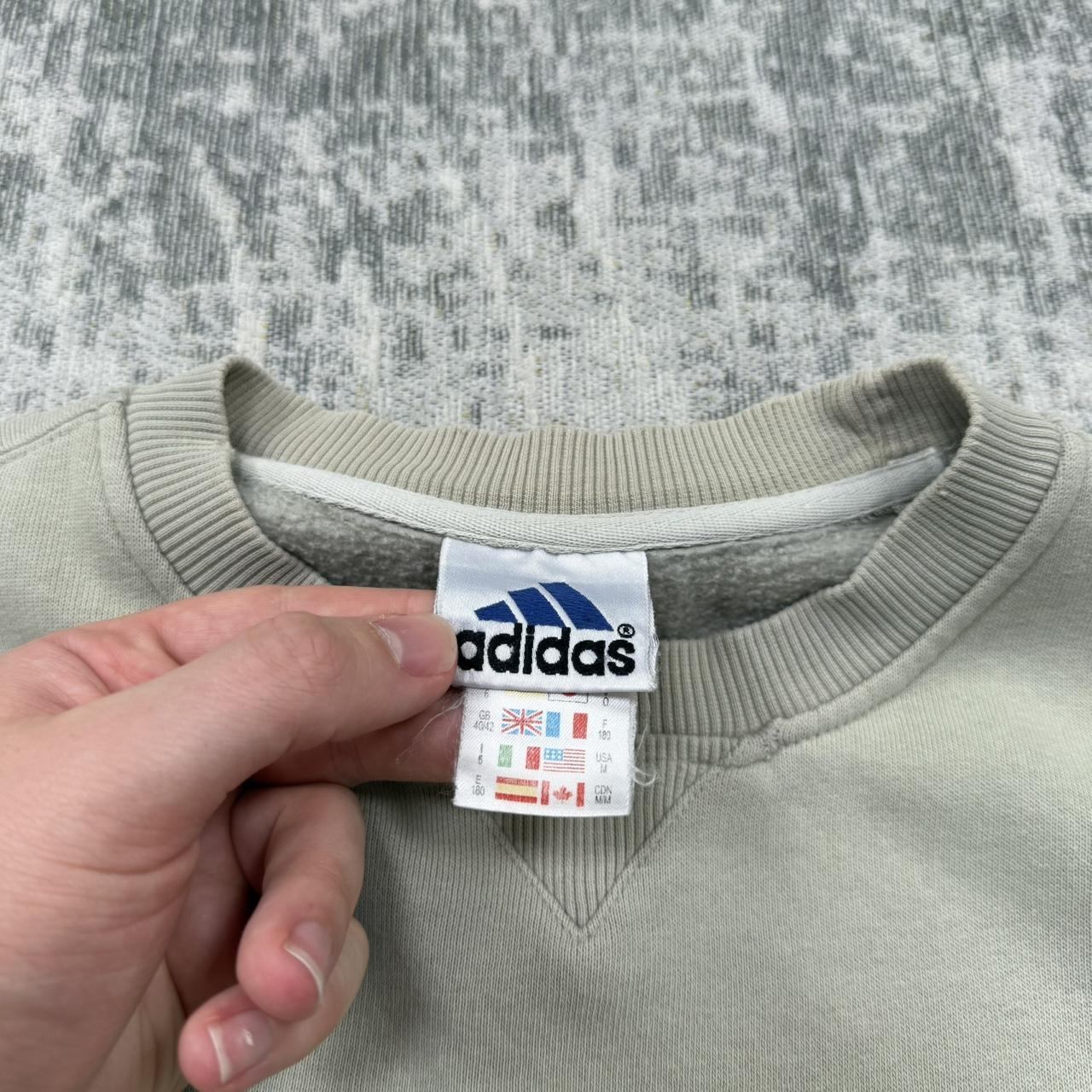 Vintage 90s Adidas Small Logo Sweatshirt Pastel Green (M)