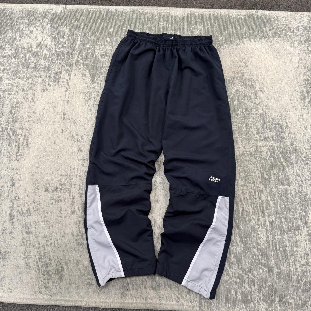 Vintage Y2K Reebok Baggy Tracksuit Bottoms Navy (M)