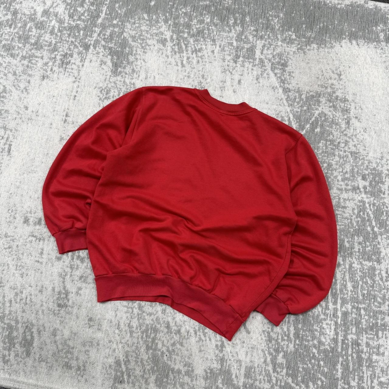 Vintage Y2K Adidas Spell Out Sweatshirt Red (S)