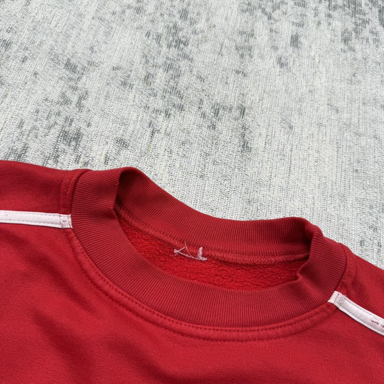 Vintage Y2K Adidas Spell Out Sweatshirt Red (S)