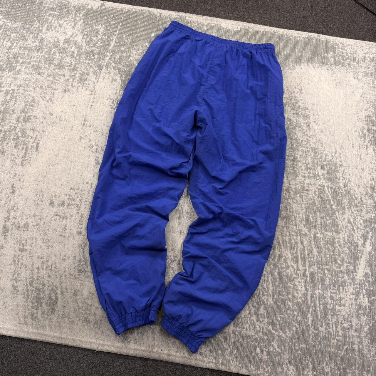 Vintage 90s Adidas Baggy Tracksuit Bottoms Blue (L)