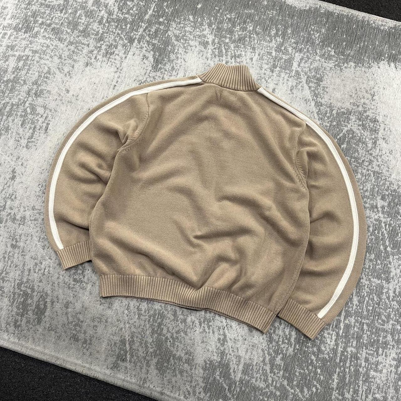 Vintage Tommy Hilfiger Heavy Knit Quarter Zip Jumper Brown (L)