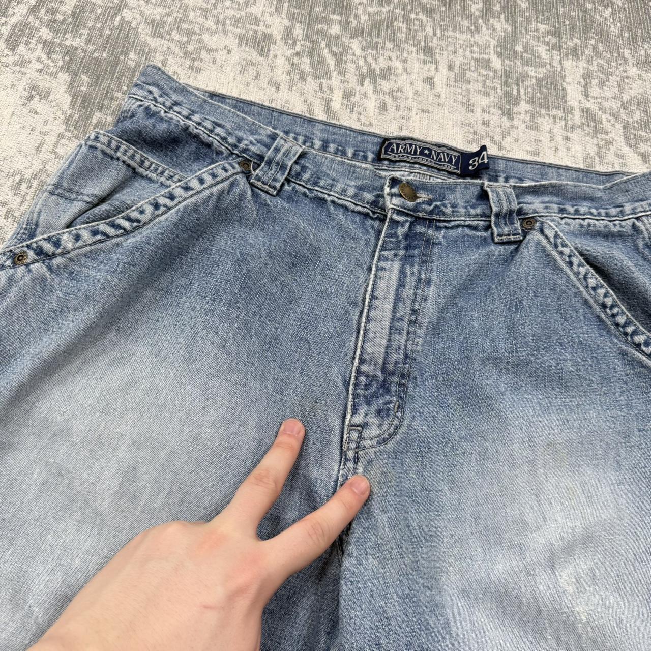 Vintage 00s Baggy Carpenter Jorts Blue (34)