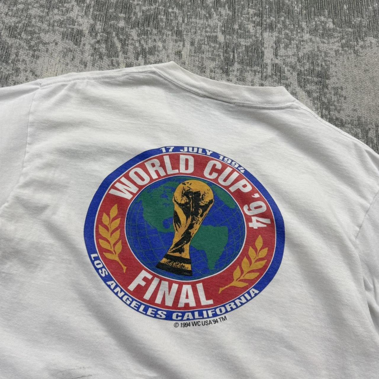 Vintage 1994 World Cup Champions Brazil Graphic T Shirt White (S)