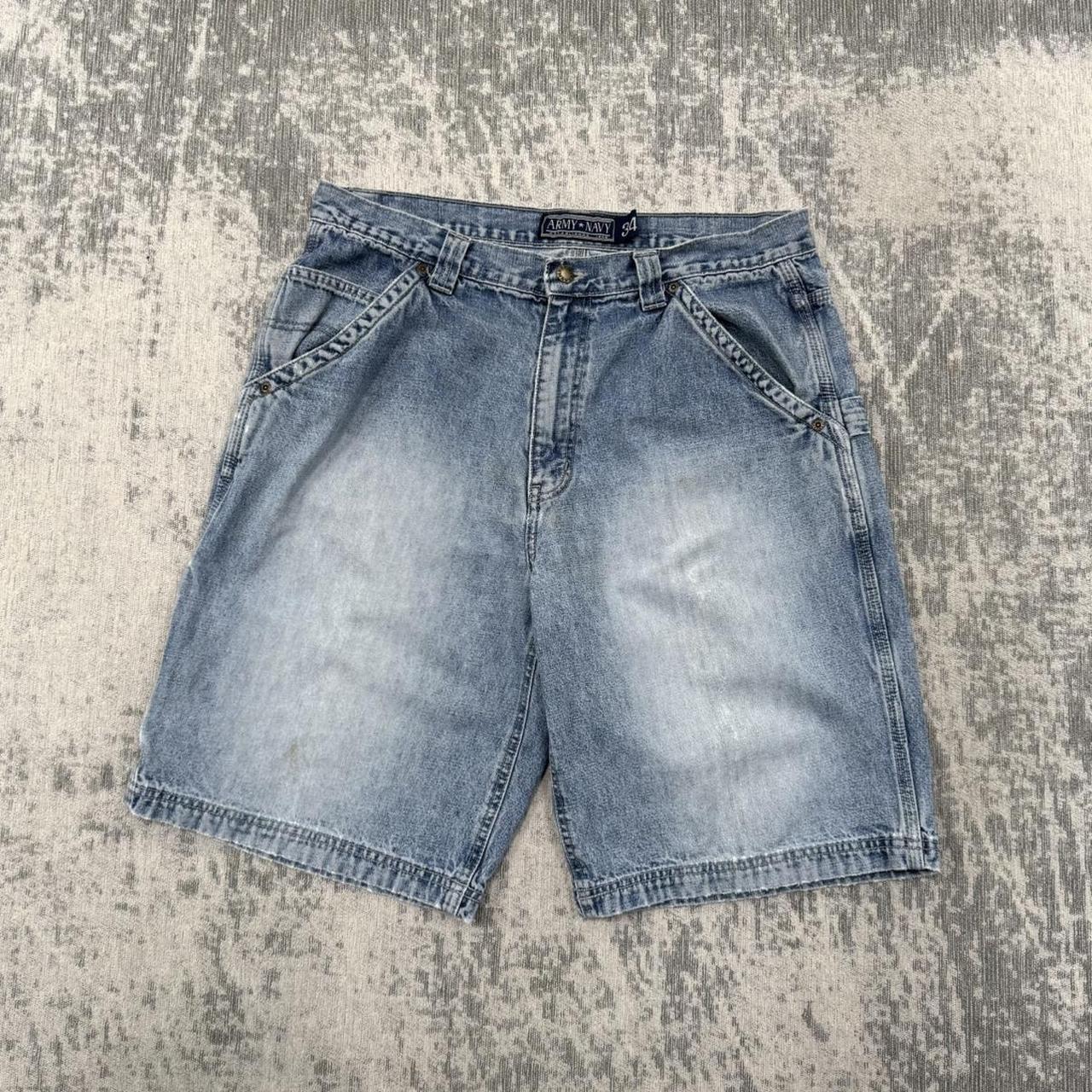 Vintage 00s Baggy Carpenter Jorts Blue (34)
