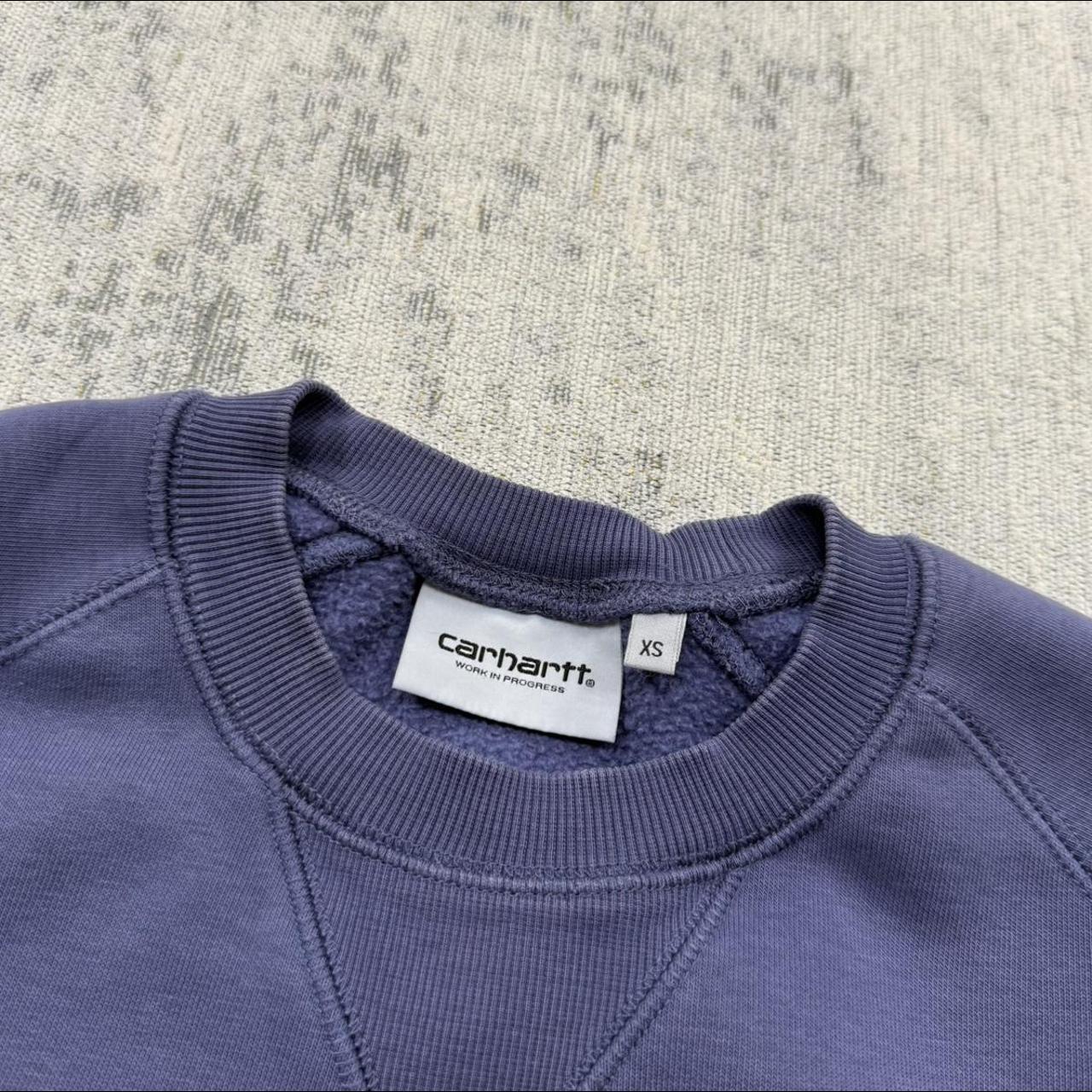 Vintage Carhartt WIP Sweatshirt Purple (Womens S)