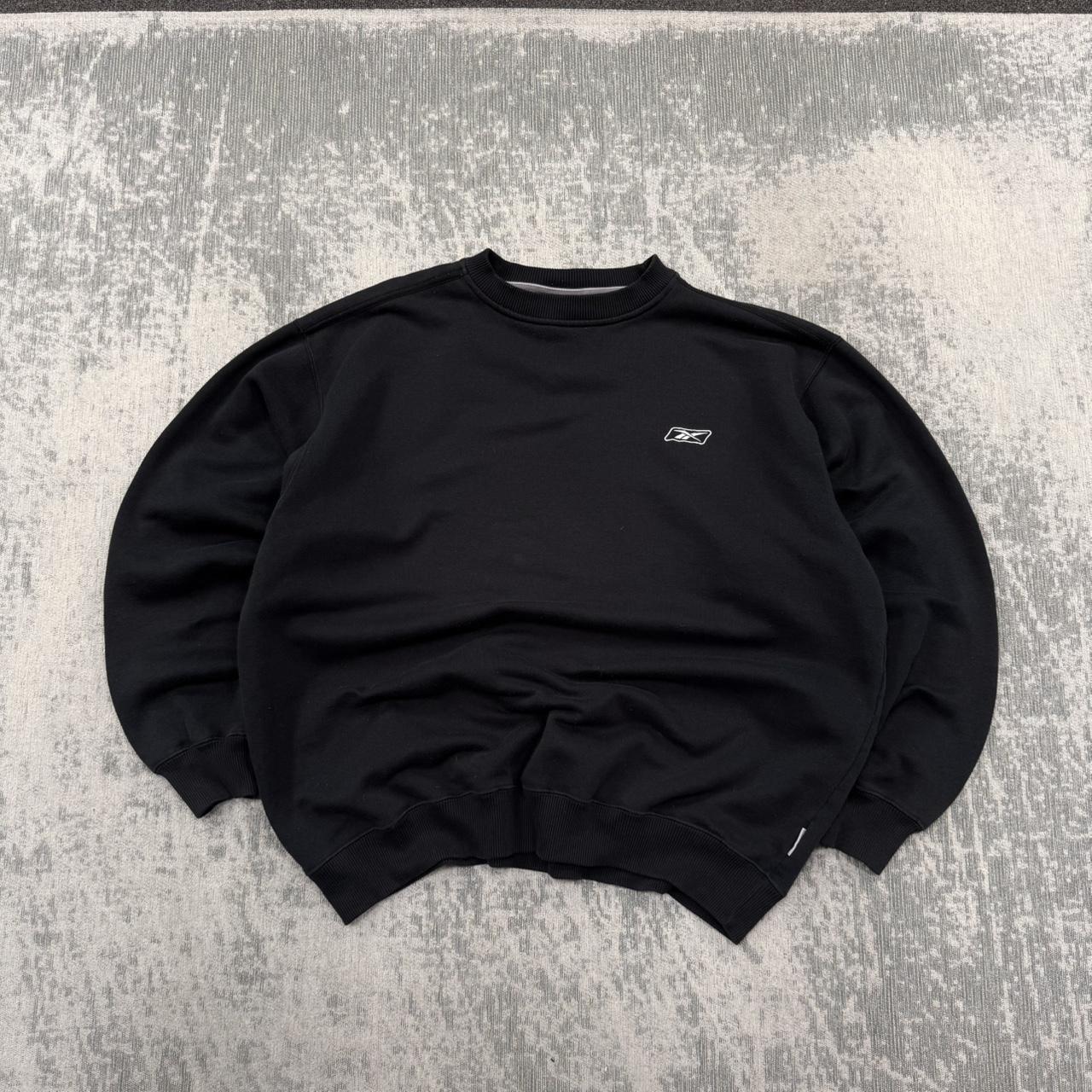 Vintage 00s Reebok Small Logo Sweatshirt Black (L)