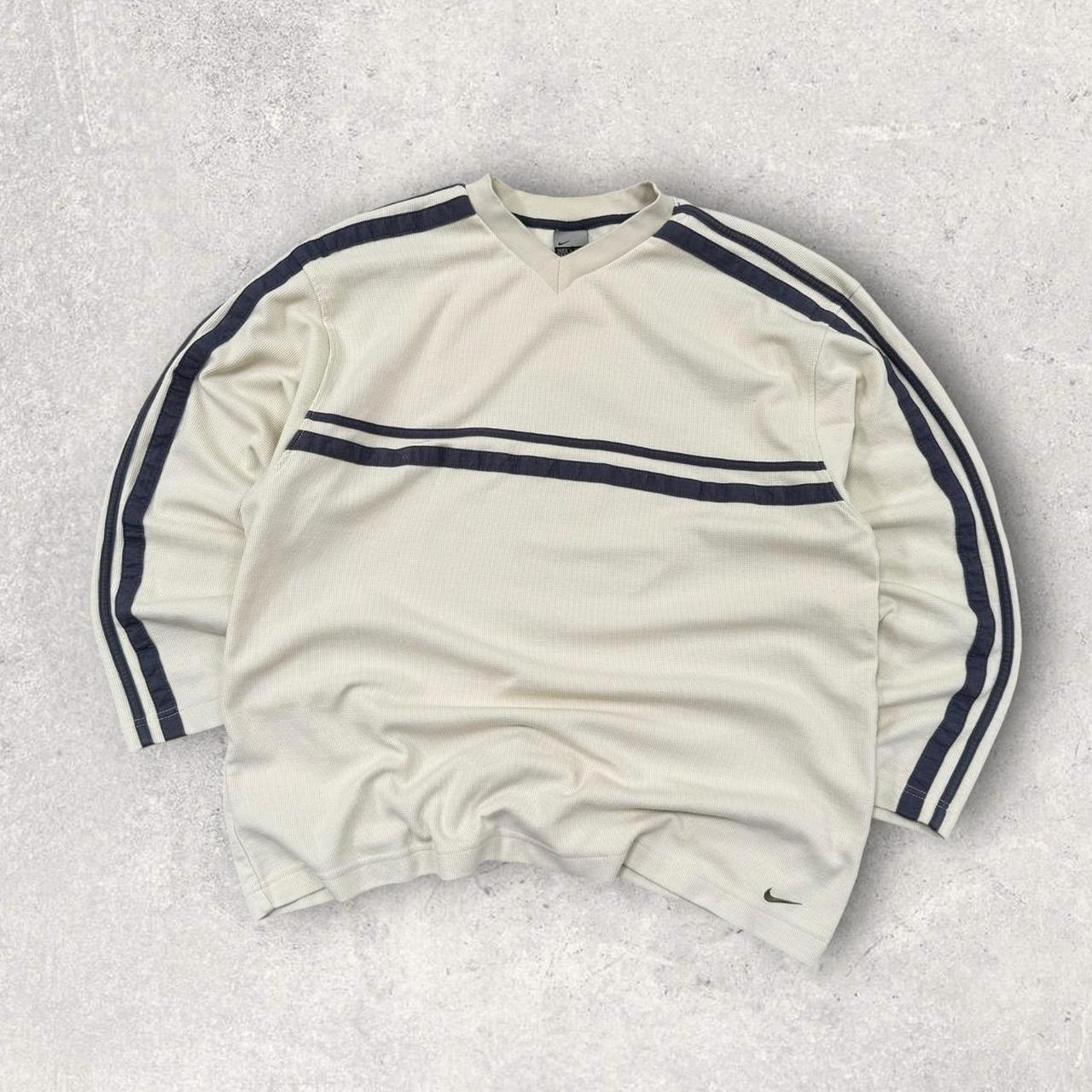 Vintage 00s Nike Waffle Sweatshirt Cream (XL)